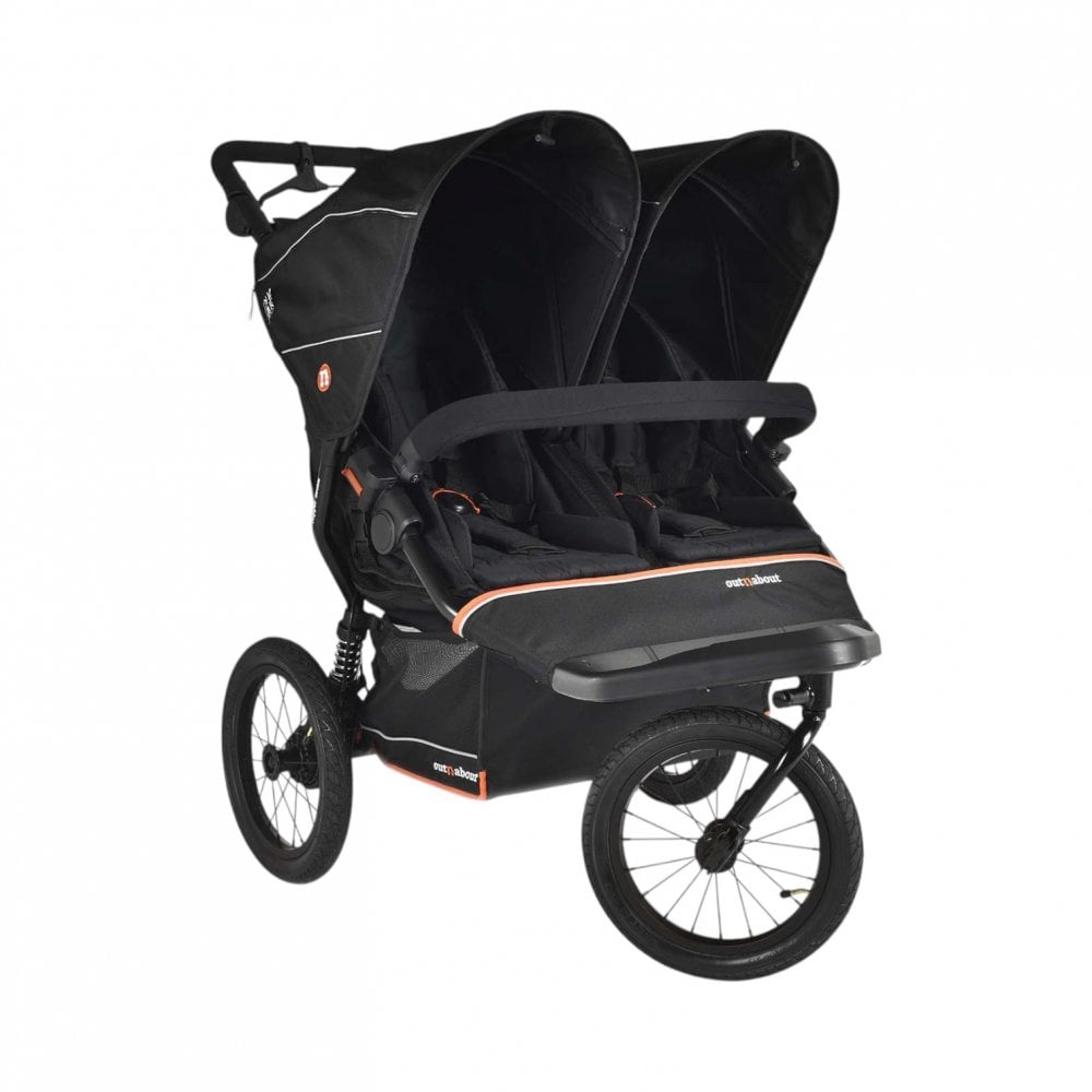 Out 'n' About Nipper Double V6 Plus Pushchair Summit Black