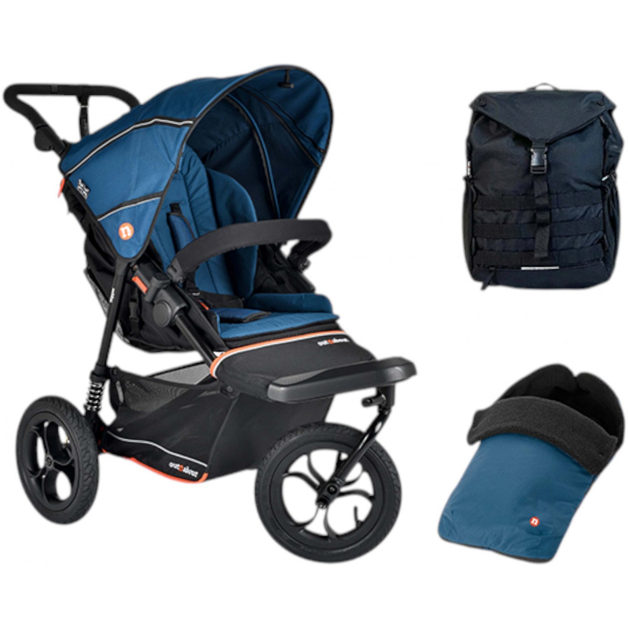 Out 'n' About Nipper V6 All Terrain Adventure Bundle Highland Blue
