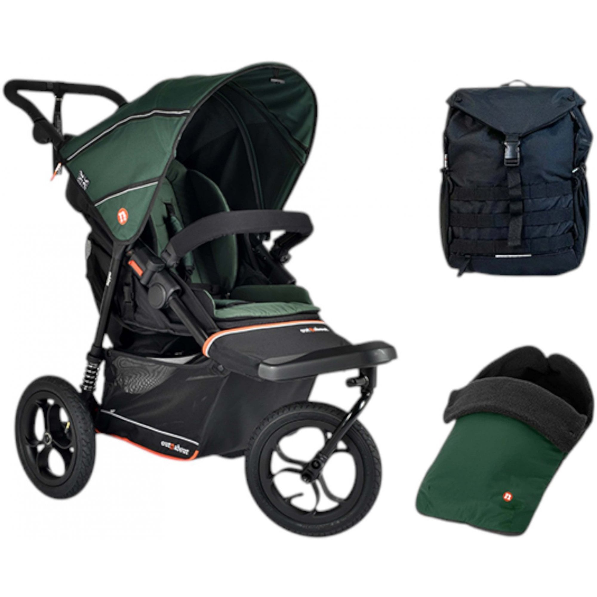 Out 'n' About Nipper V6 All Terrain Adventure Bundle Sycamore Green