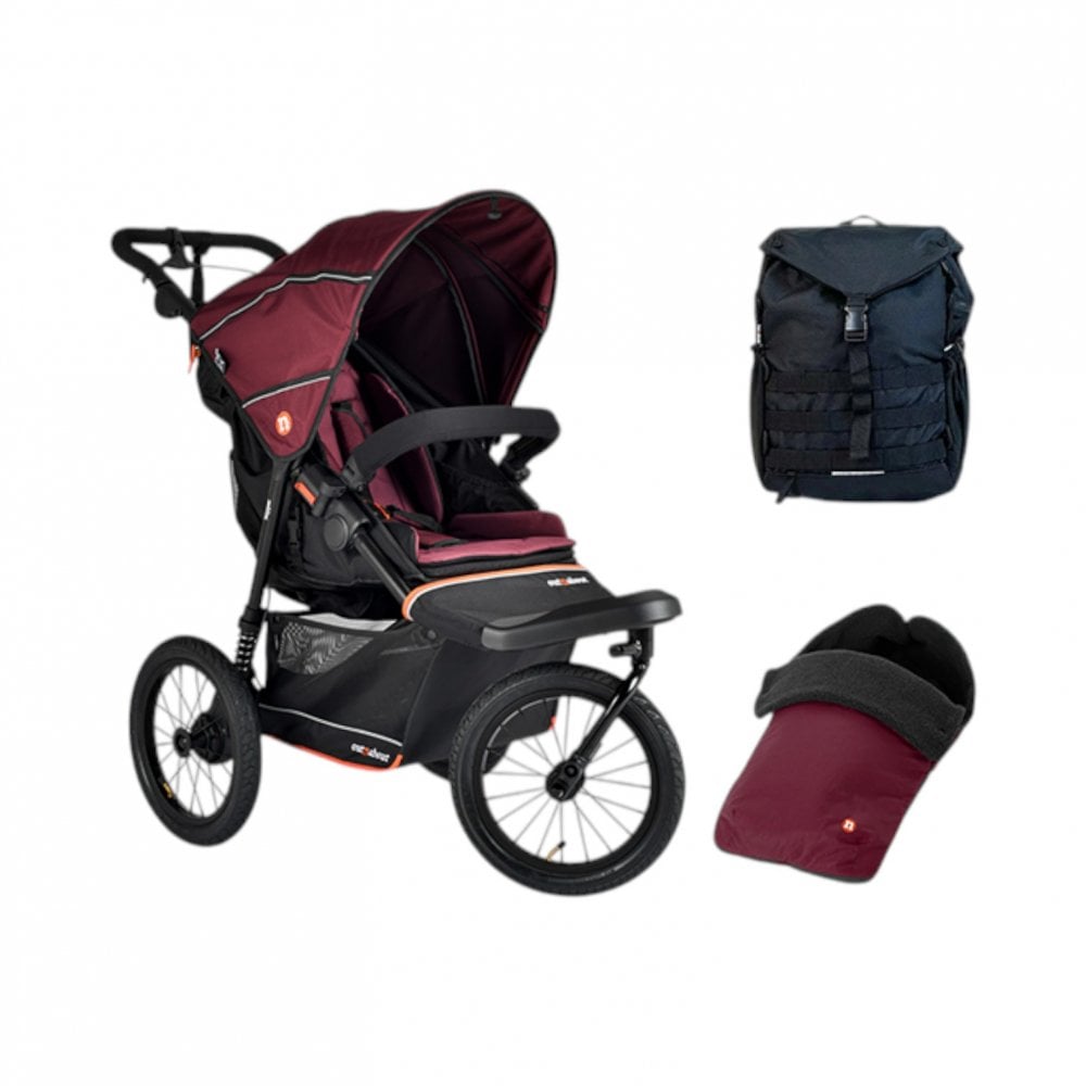 Out 'n' About Nipper V6 Plus All Terrain Adventure Bundle Brambleberry Red