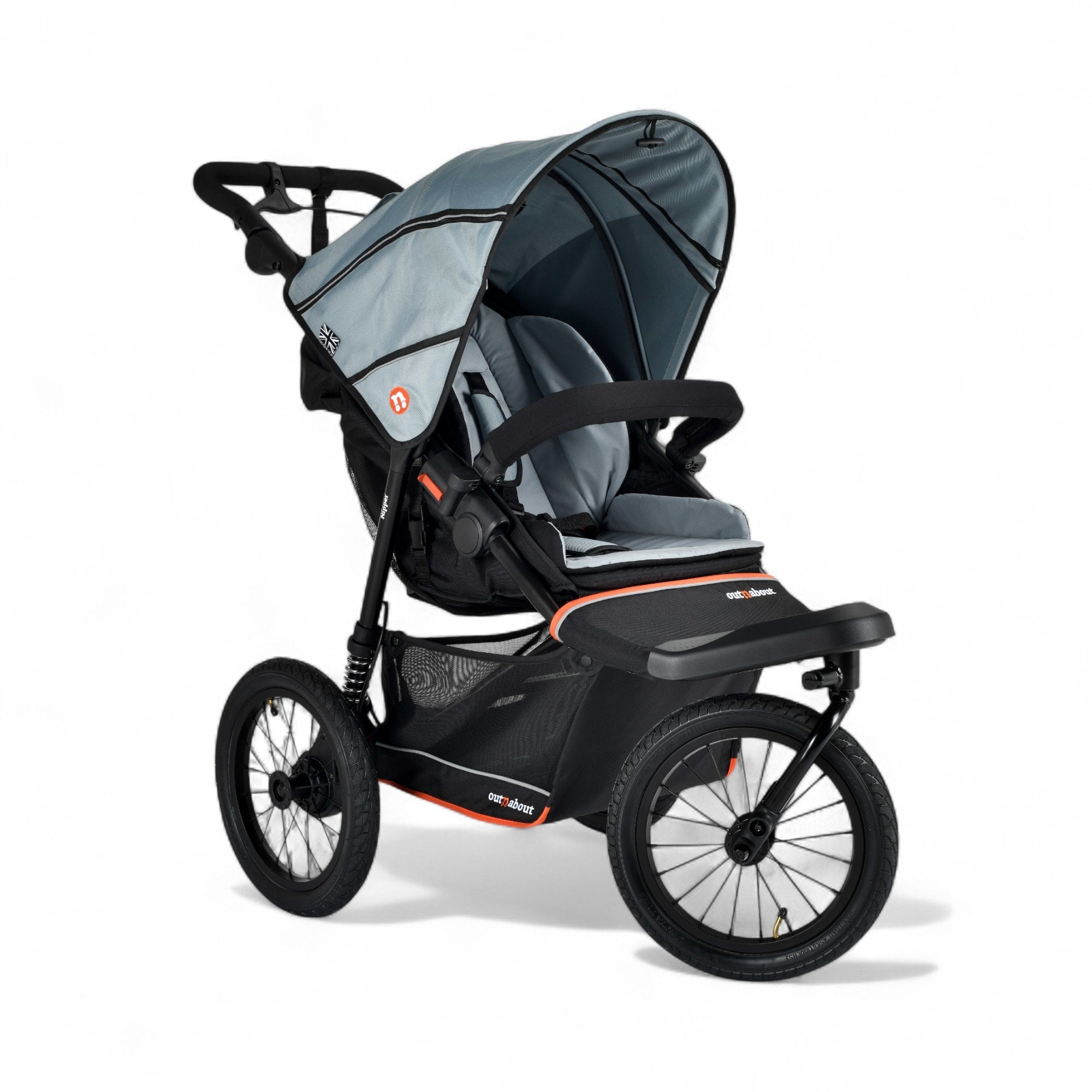 Out 'n' About Nipper V6 Plus All Terrain Adventure Bundle Rocksalt Grey