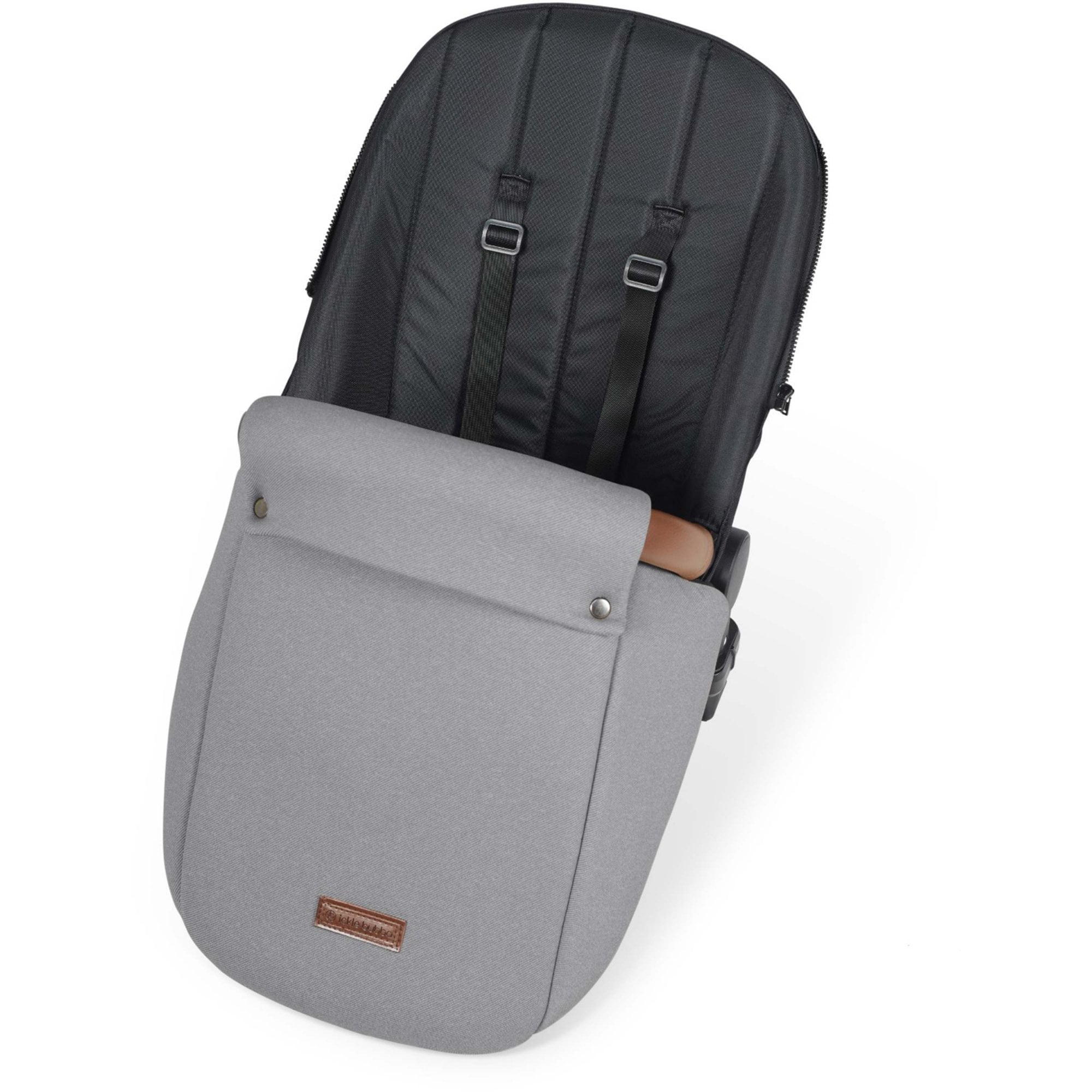 Ickle Bubba Stomp Luxe 12 Piece Travel System + Nimbus Car Seat & ISOFIX Base Pearl Grey