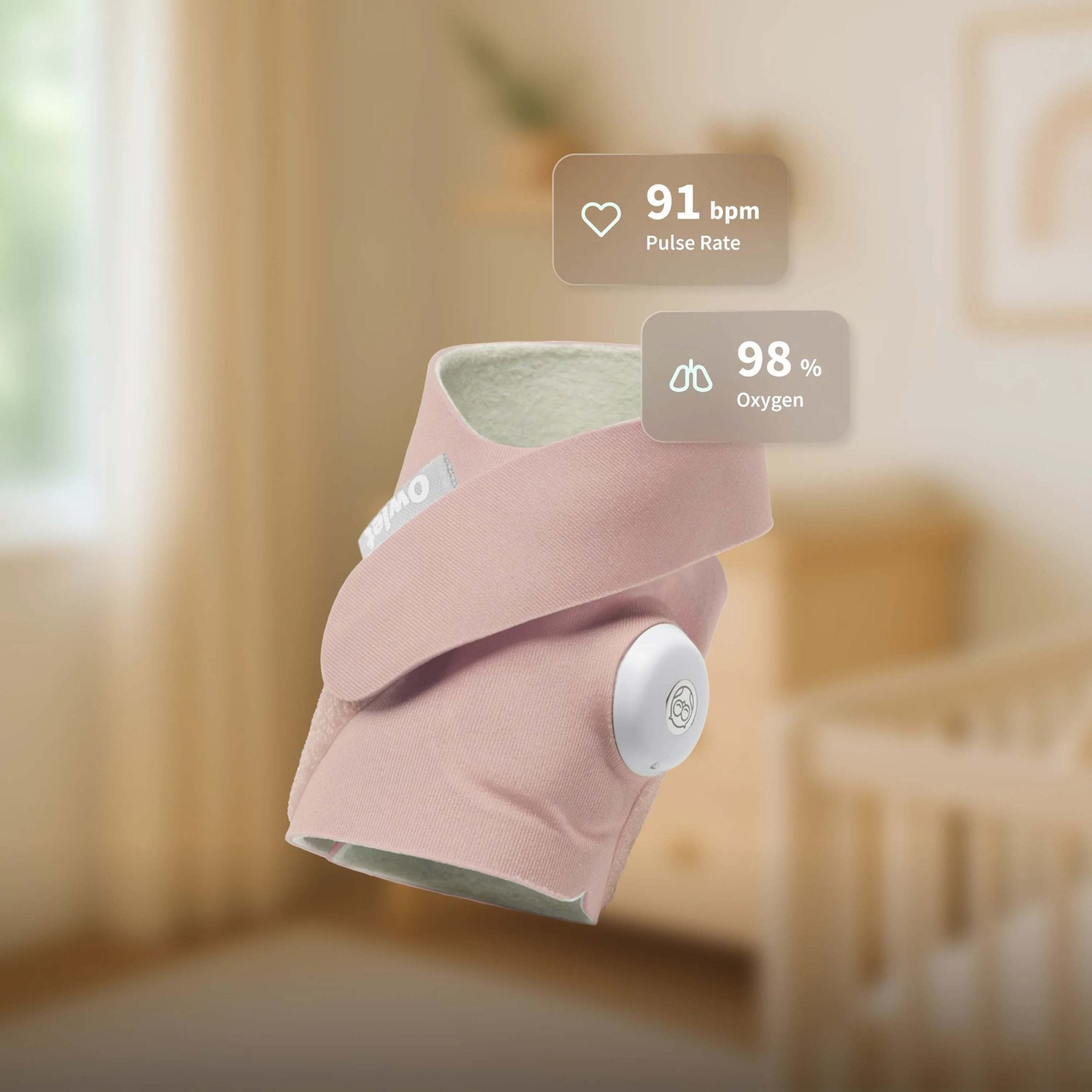 Owlet Dream Sock™ Dusty Rose