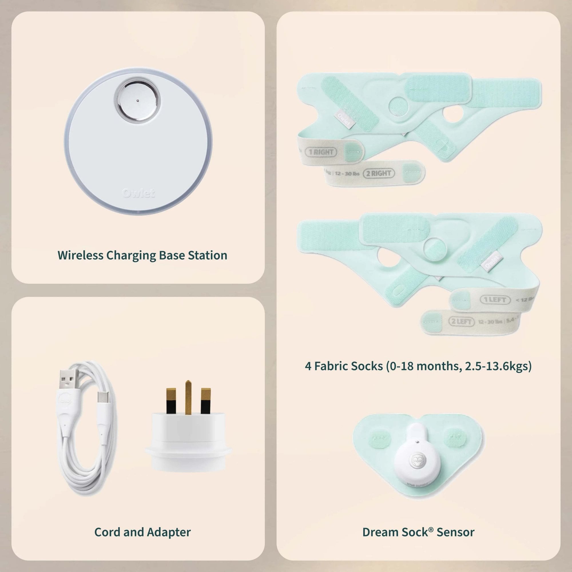 Owlet Dream Sock™ Dusty Rose