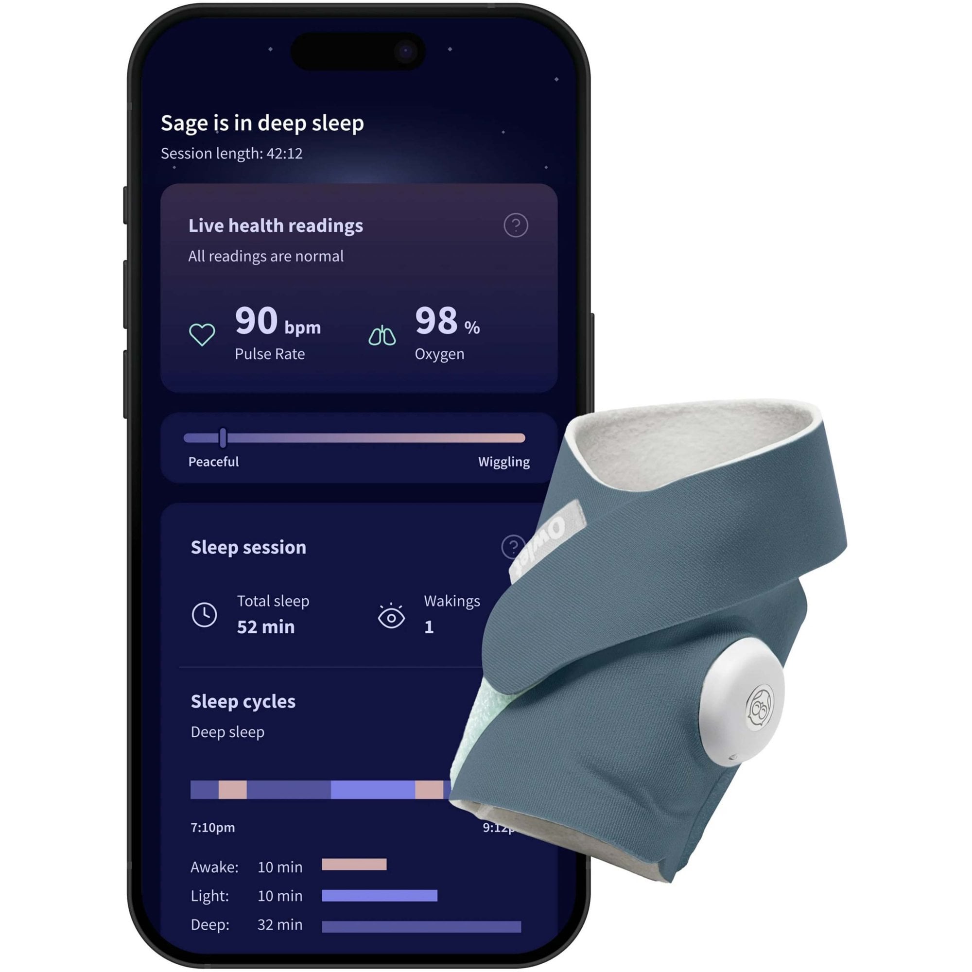 Owlet Dream Sock™ Bedtime Blue