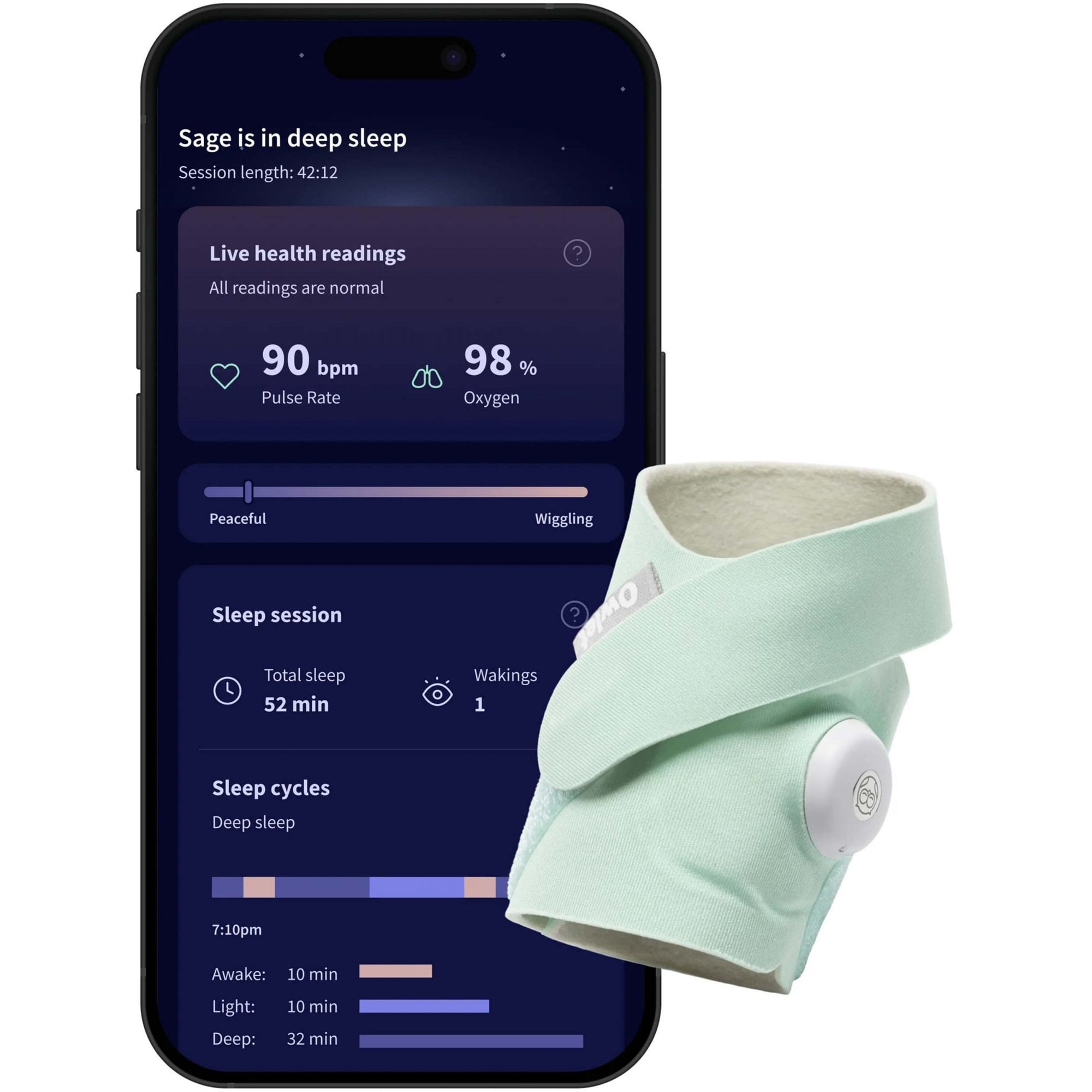 Owlet Dream Sock™ Mint