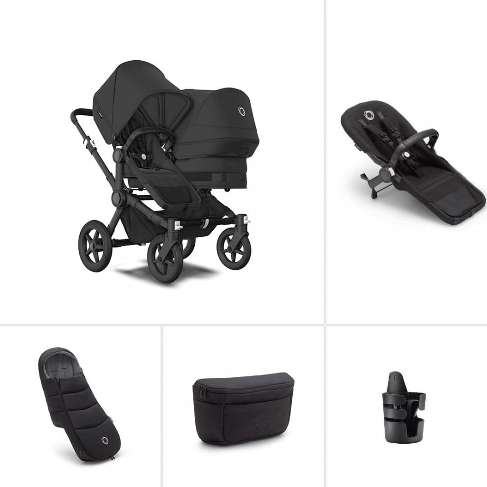 Bugaboo Donkey 5 Duo Pram Complete Essential Bundle Midnight Black