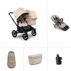 Bugaboo Donkey 5 Duo Pram Complete Essential Bundle Desert Taupe