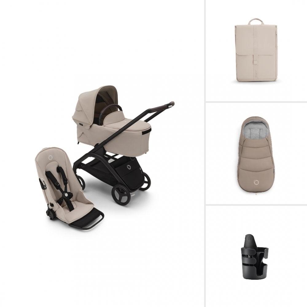 Bugaboo Dragonfly Complete Essential Bundle Desert Taupe