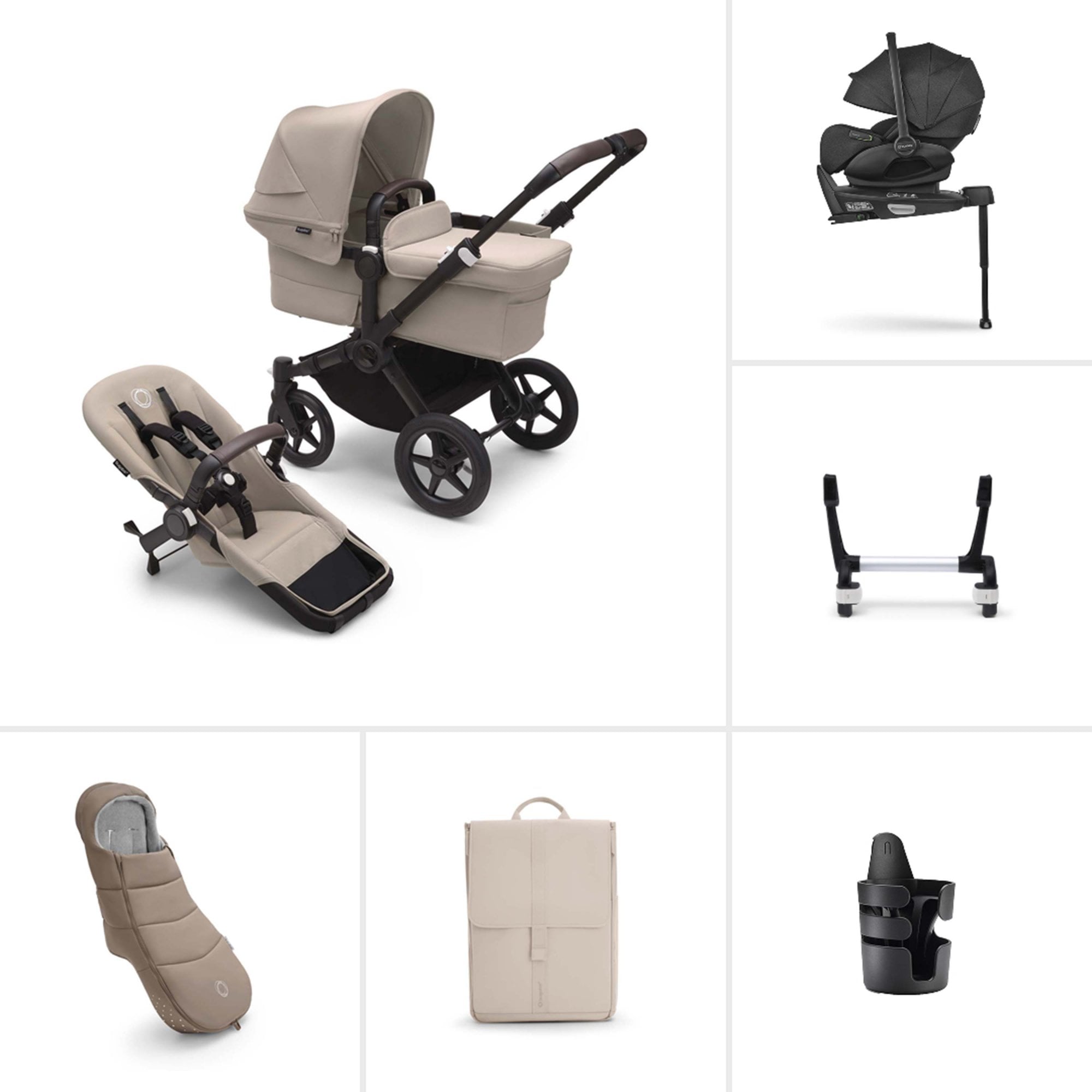 Bugaboo Donkey 5 Mono Pram Complete Ultimate Bundle Desert Taupe