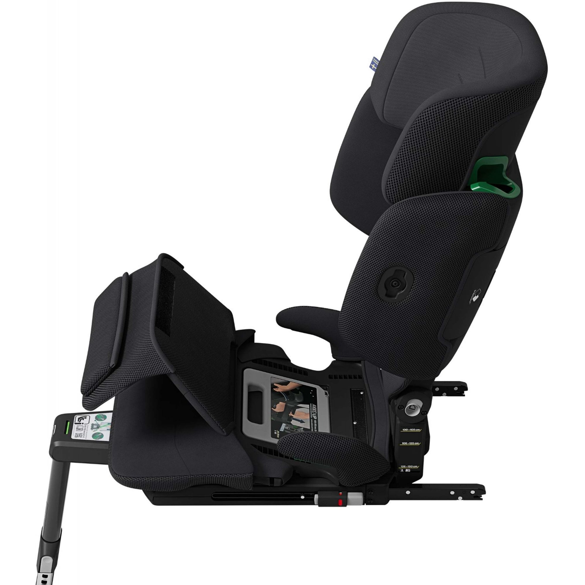 Axkid UP R129 High Back Booster Car Seat Coastal Storm Black