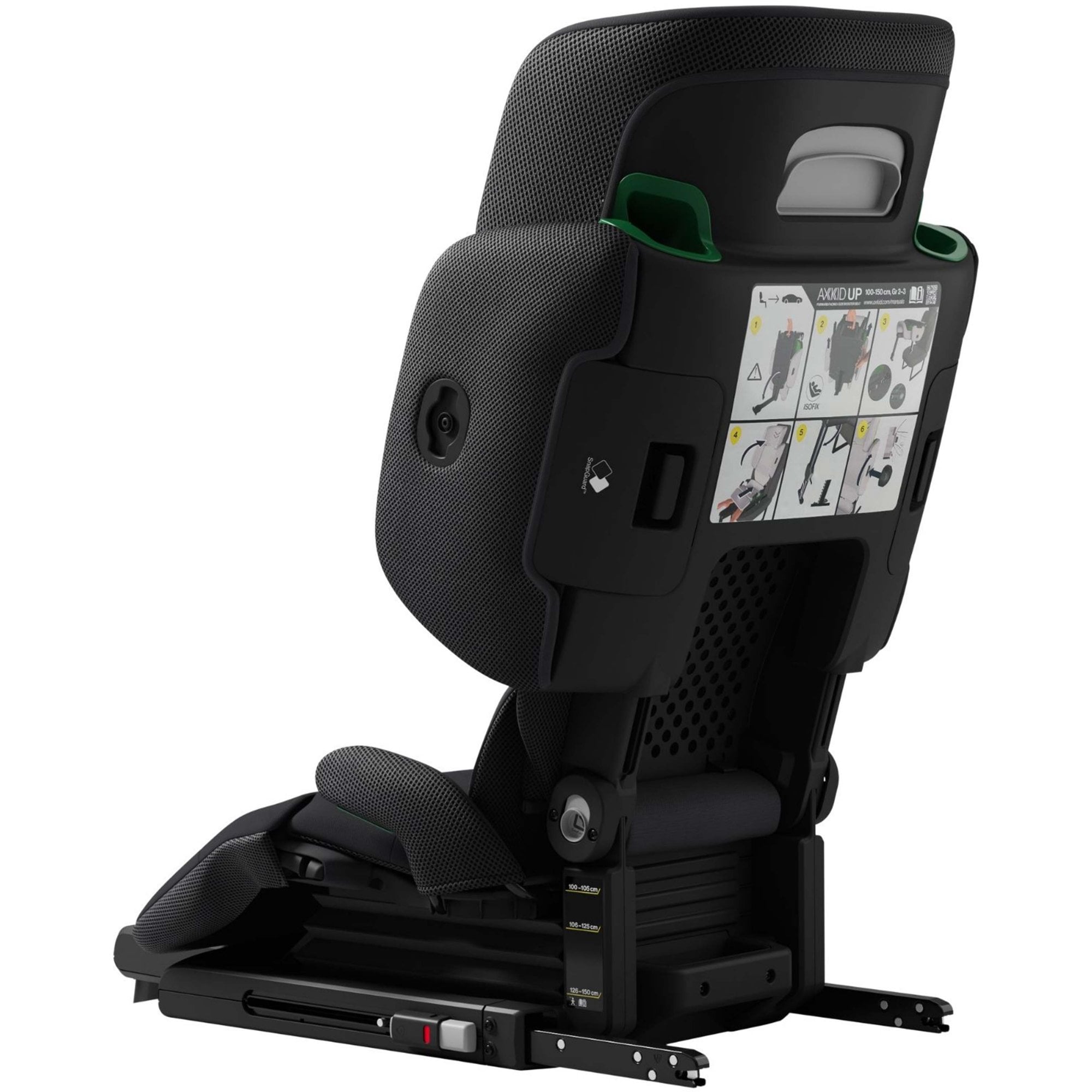 Axkid UP R129 High Back Booster Car Seat Coastal Storm Black