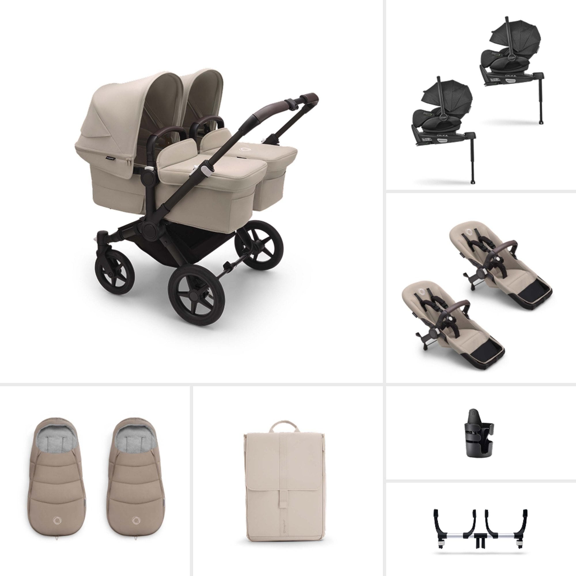 Bugaboo Donkey 5 Twin Complete Ultimate Bundle Desert Taupe