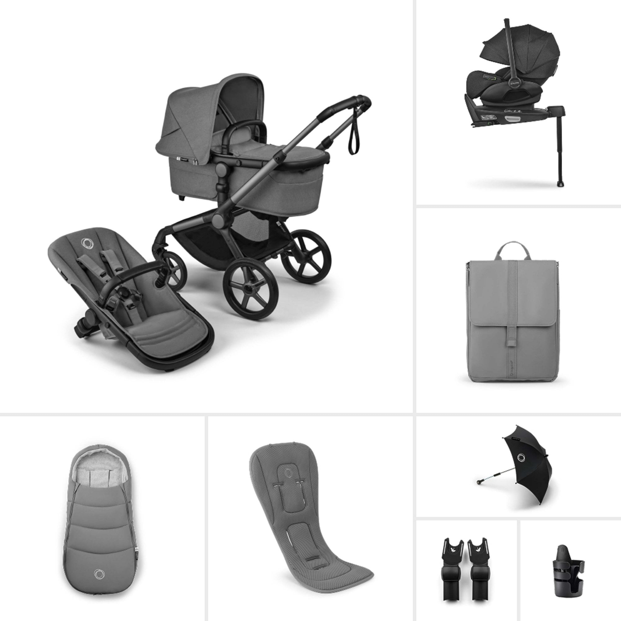 Bugaboo Fox 5 Renew Ultimate Bundle Moon Grey Melange