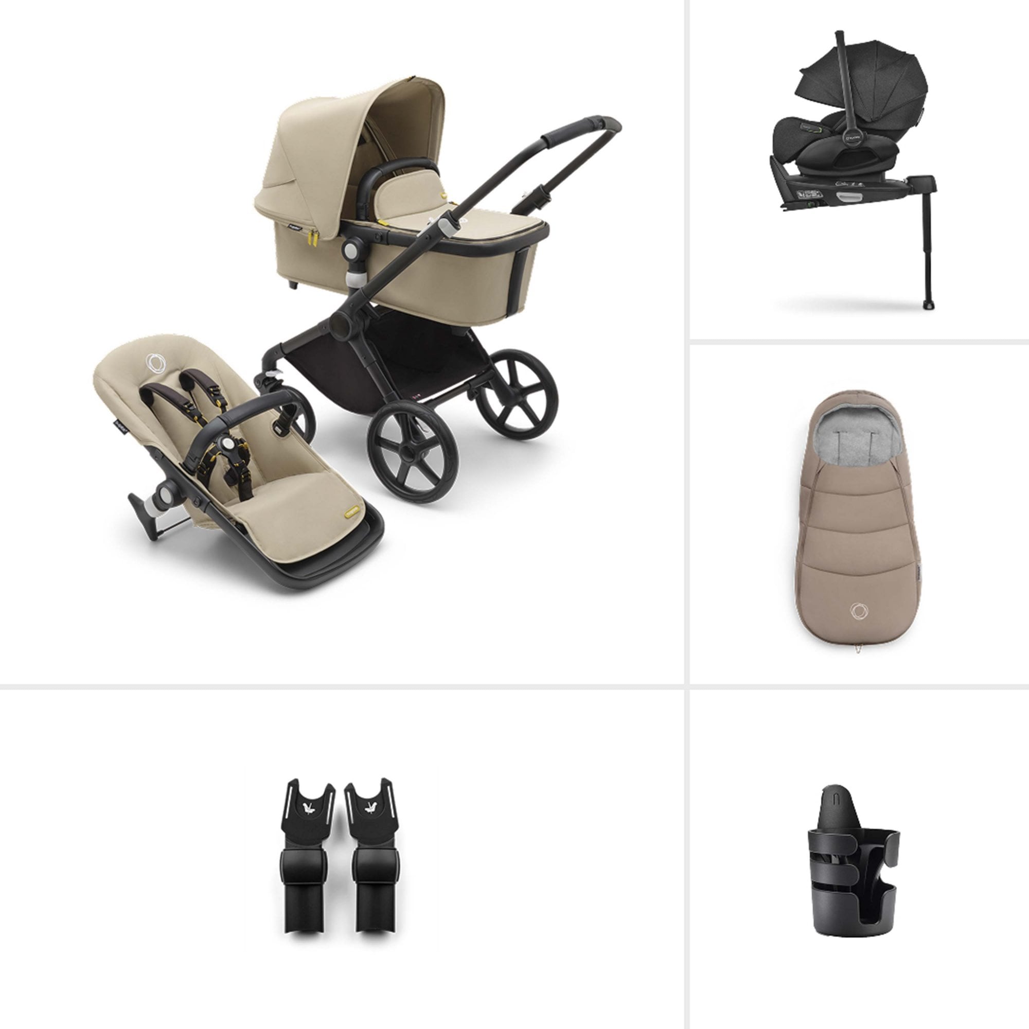 Bugaboo Fox Cub Ultimate Newborn Bundle Desert Beige