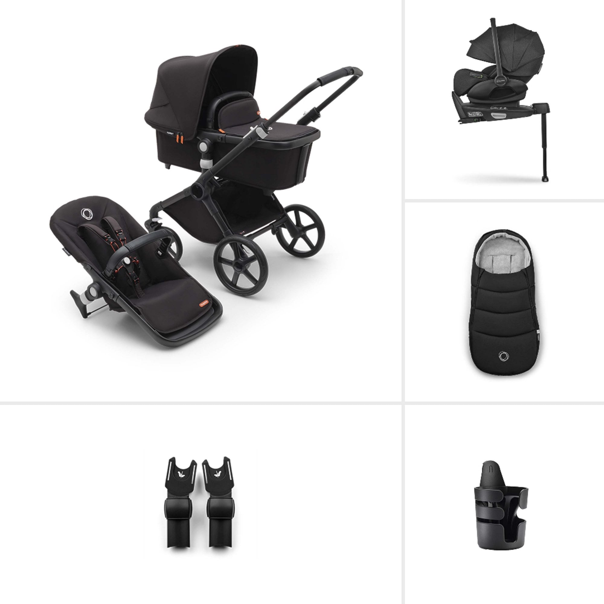 Bugaboo Fox Cub Ultimate Newborn Bundle Midnight Black