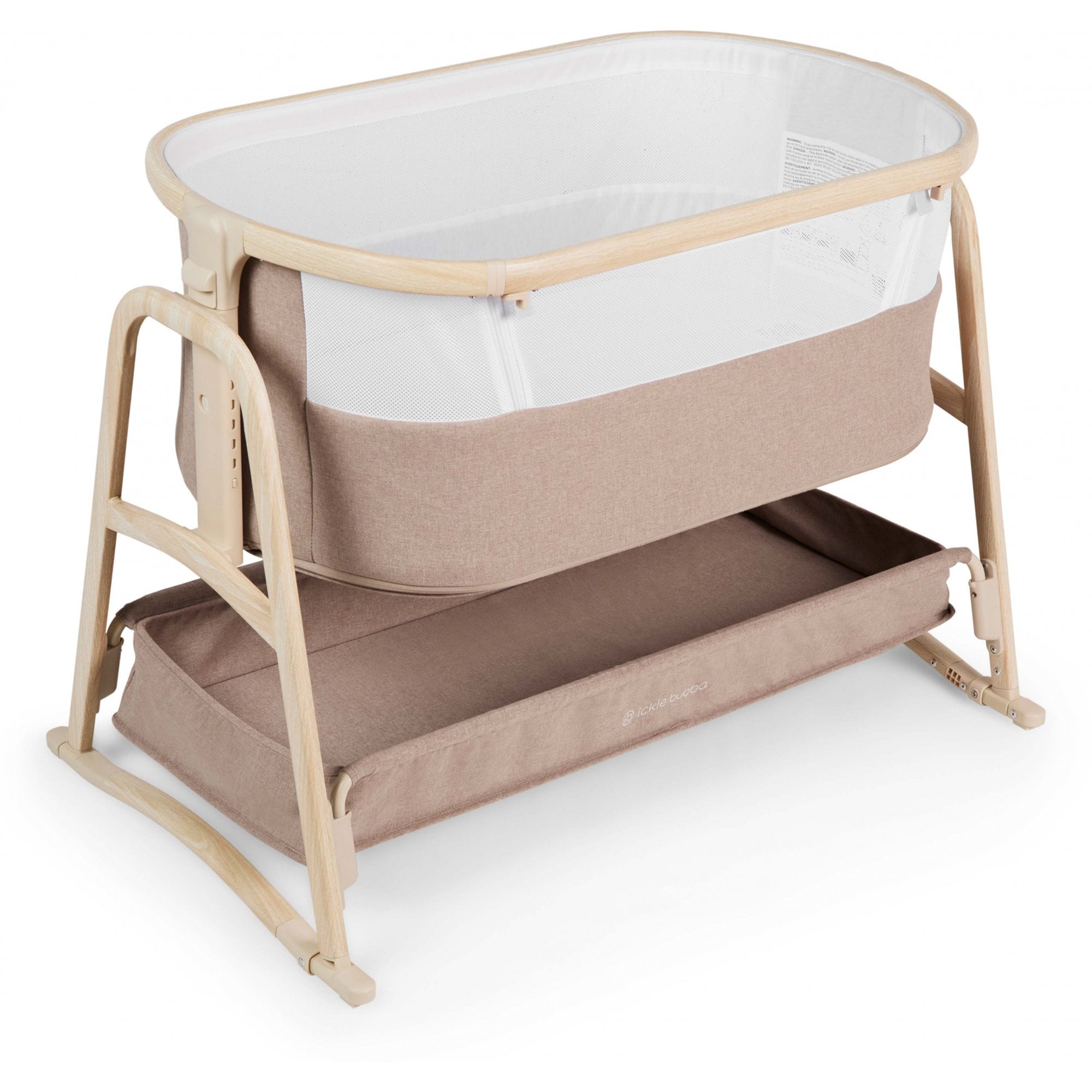 Ickle Bubba Bubba & Me Luxe Bedside Crib Biscuit