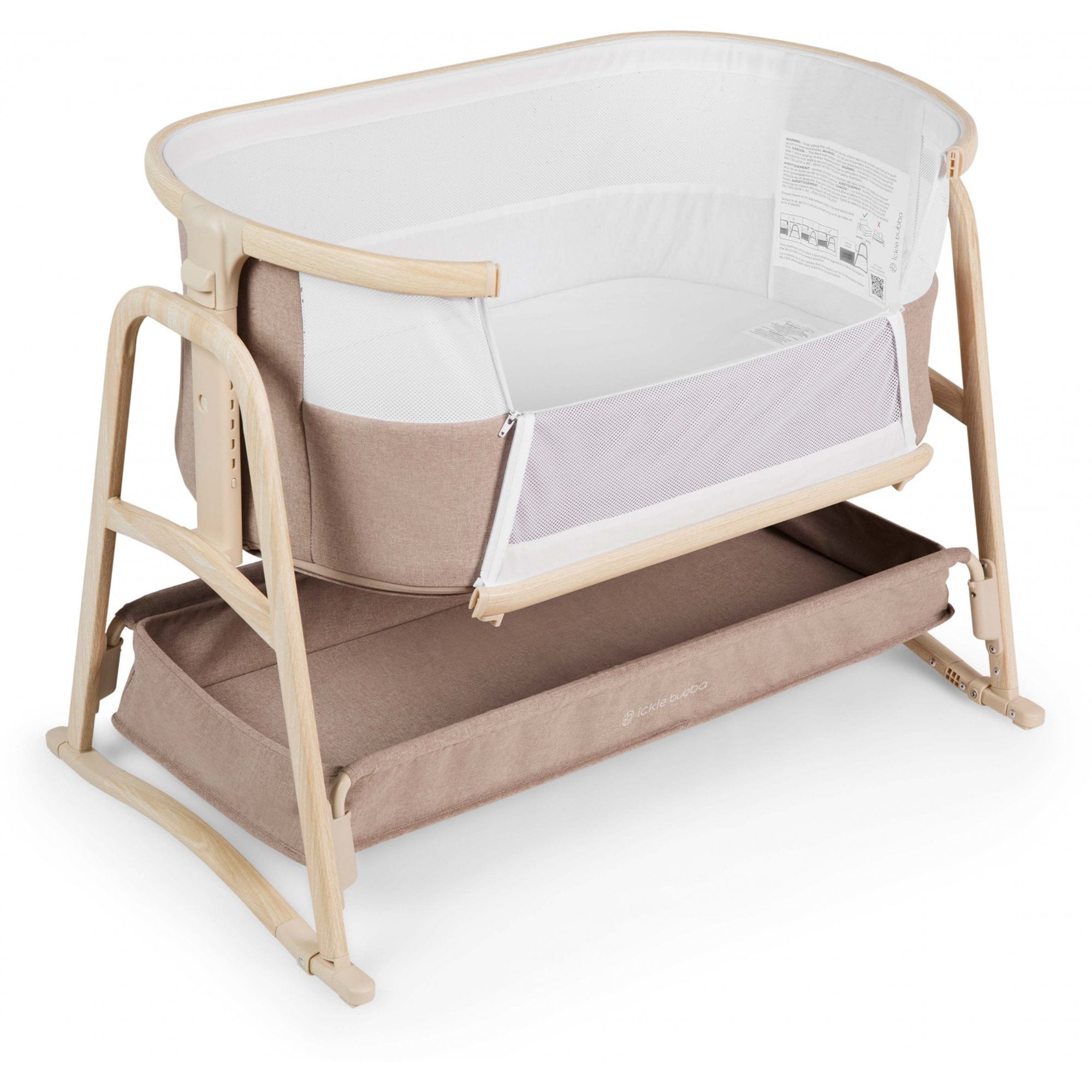 Ickle Bubba Bubba & Me Luxe Bedside Crib Biscuit