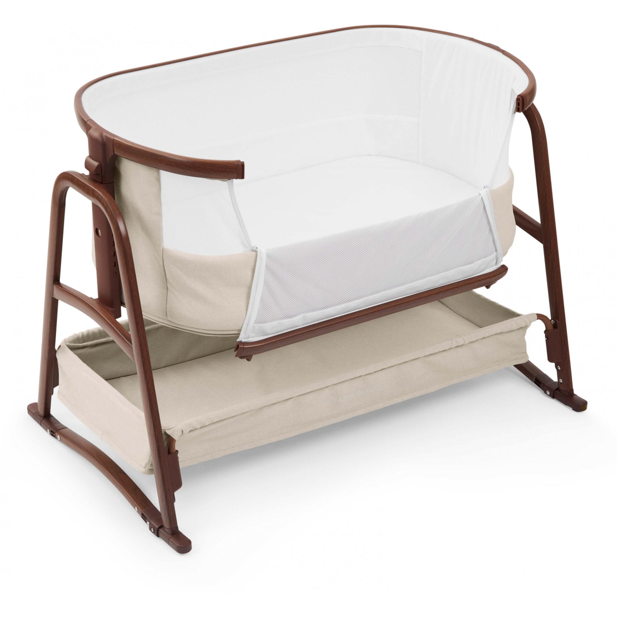 Ickle Bubba Bubba & Me Luxe Bedside Crib Stone