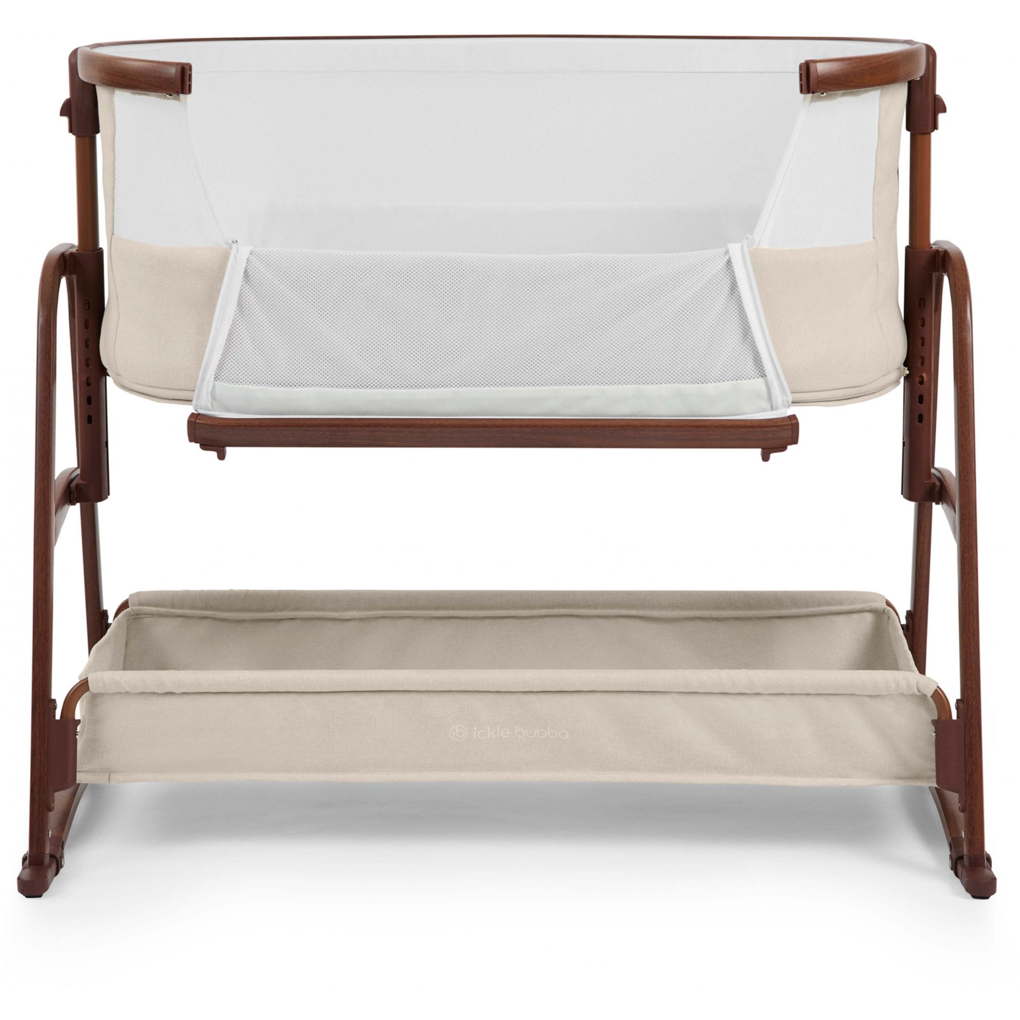 Ickle Bubba Bubba & Me Luxe Bedside Crib Stone