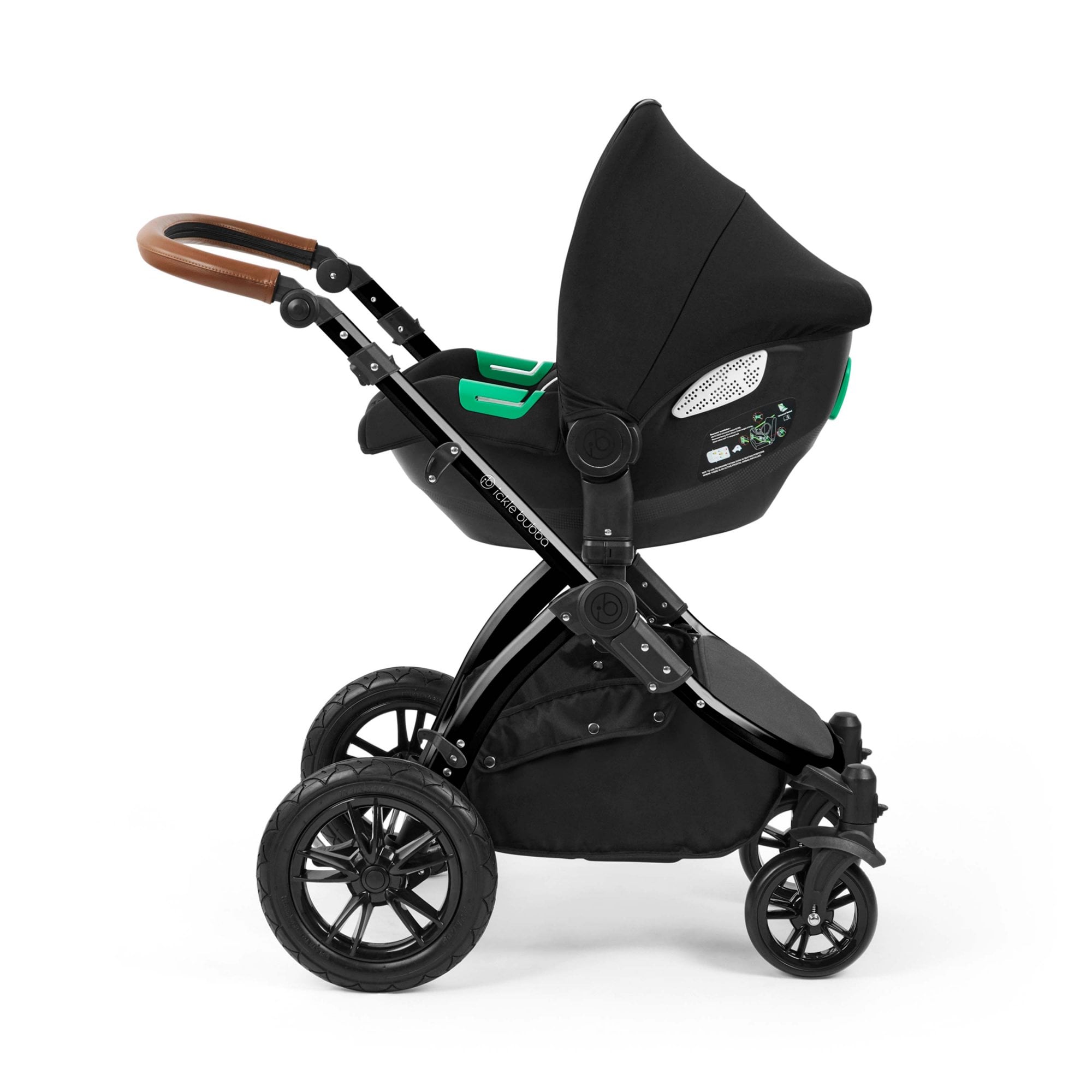 Ickle Bubba Stomp Luxe 12 Piece Travel System & Cirrus Car Seat + Base Stone