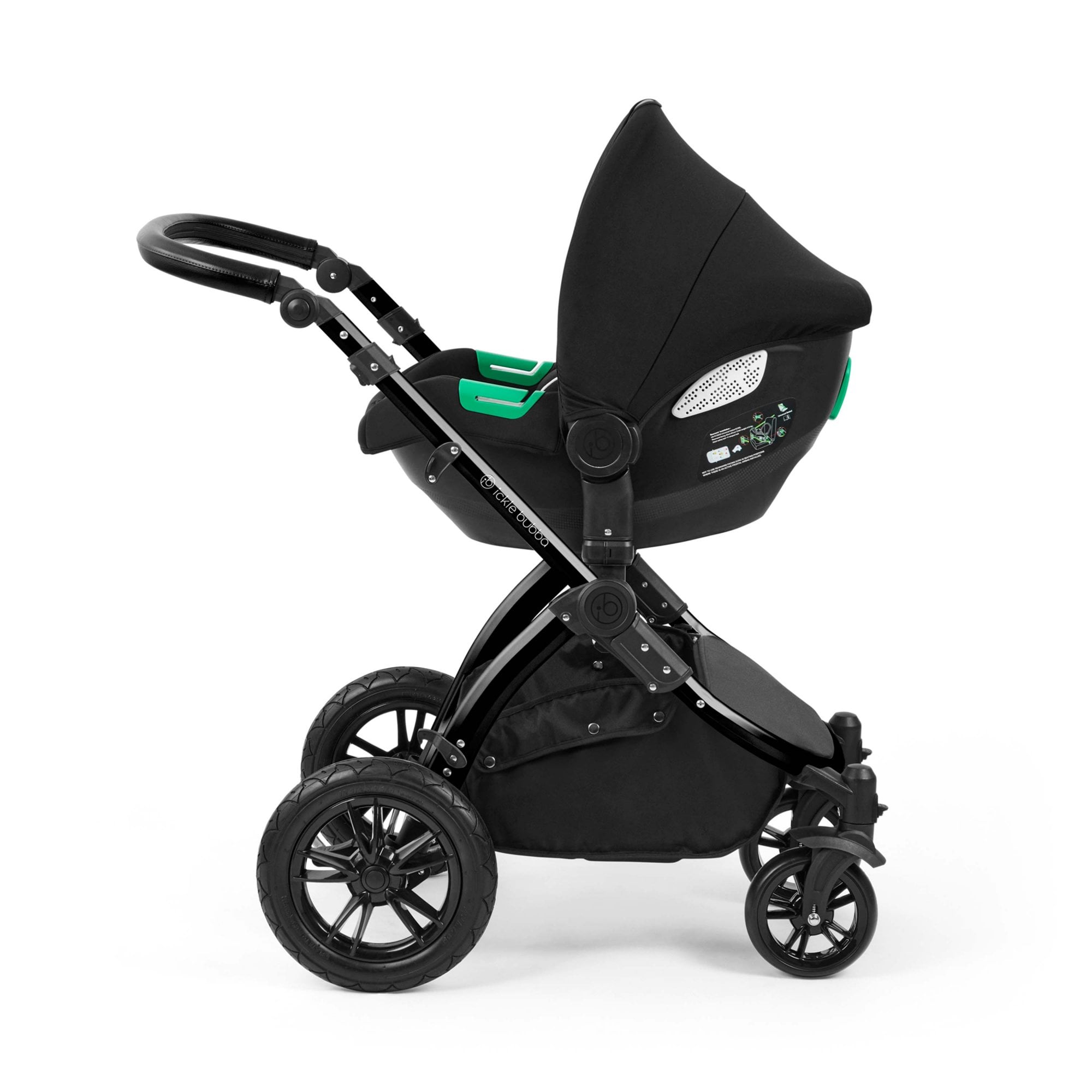 Ickle Bubba Stomp Luxe 12 Piece Travel System & Cirrus Car Seat + Base Stone