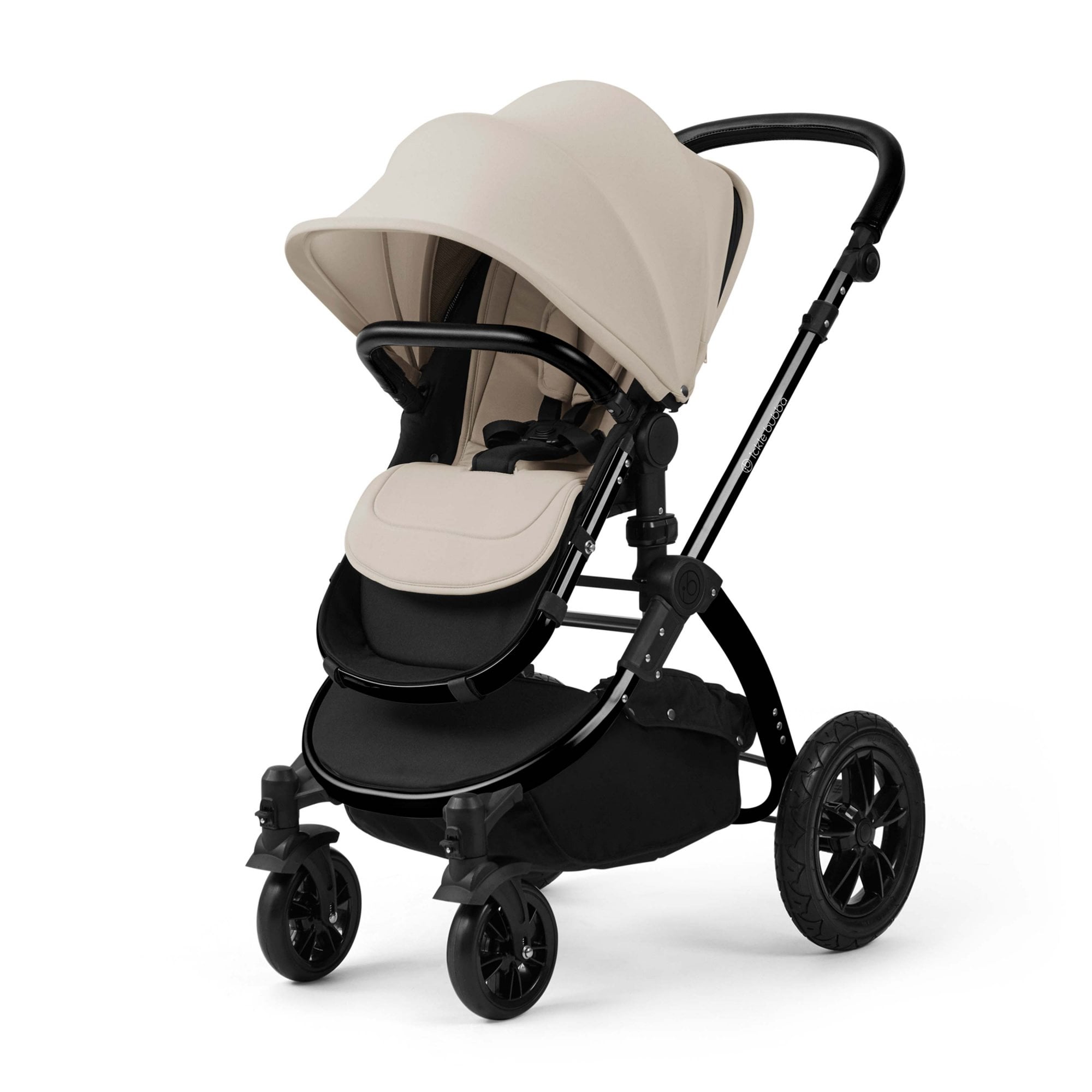 Ickle Bubba Stomp Luxe 12 Piece Travel System + Nimbus Car Seat & ISOFIX Base Stone