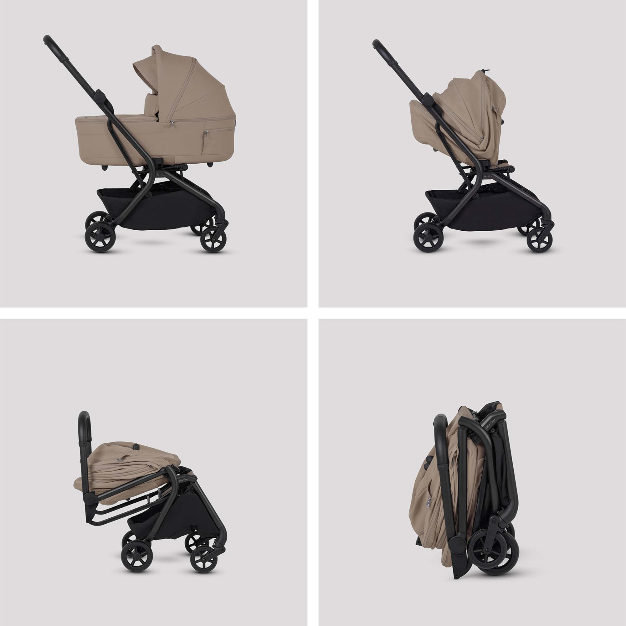 Silver Cross Nia Stroller & Carrycot Champagne