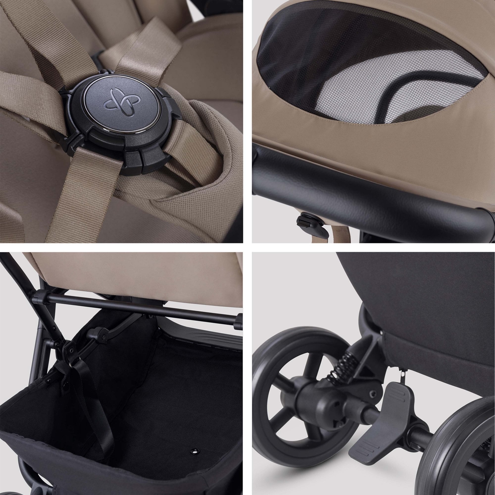 Silver Cross Nia Stroller & Carrycot Champagne