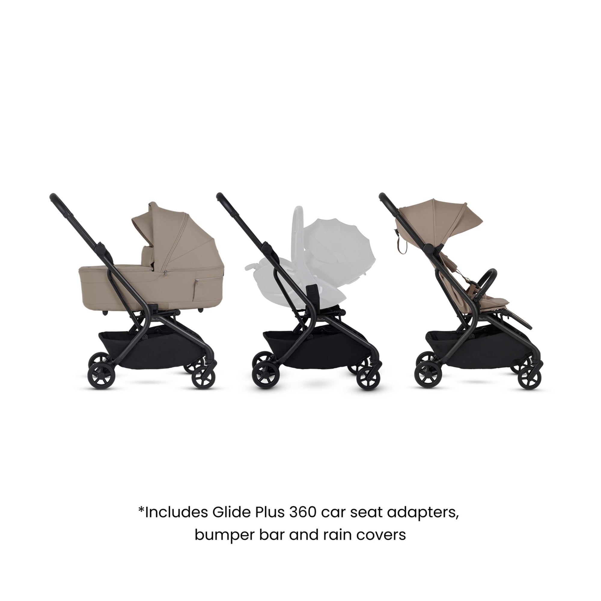 Silver Cross Nia Stroller & Carrycot Champagne