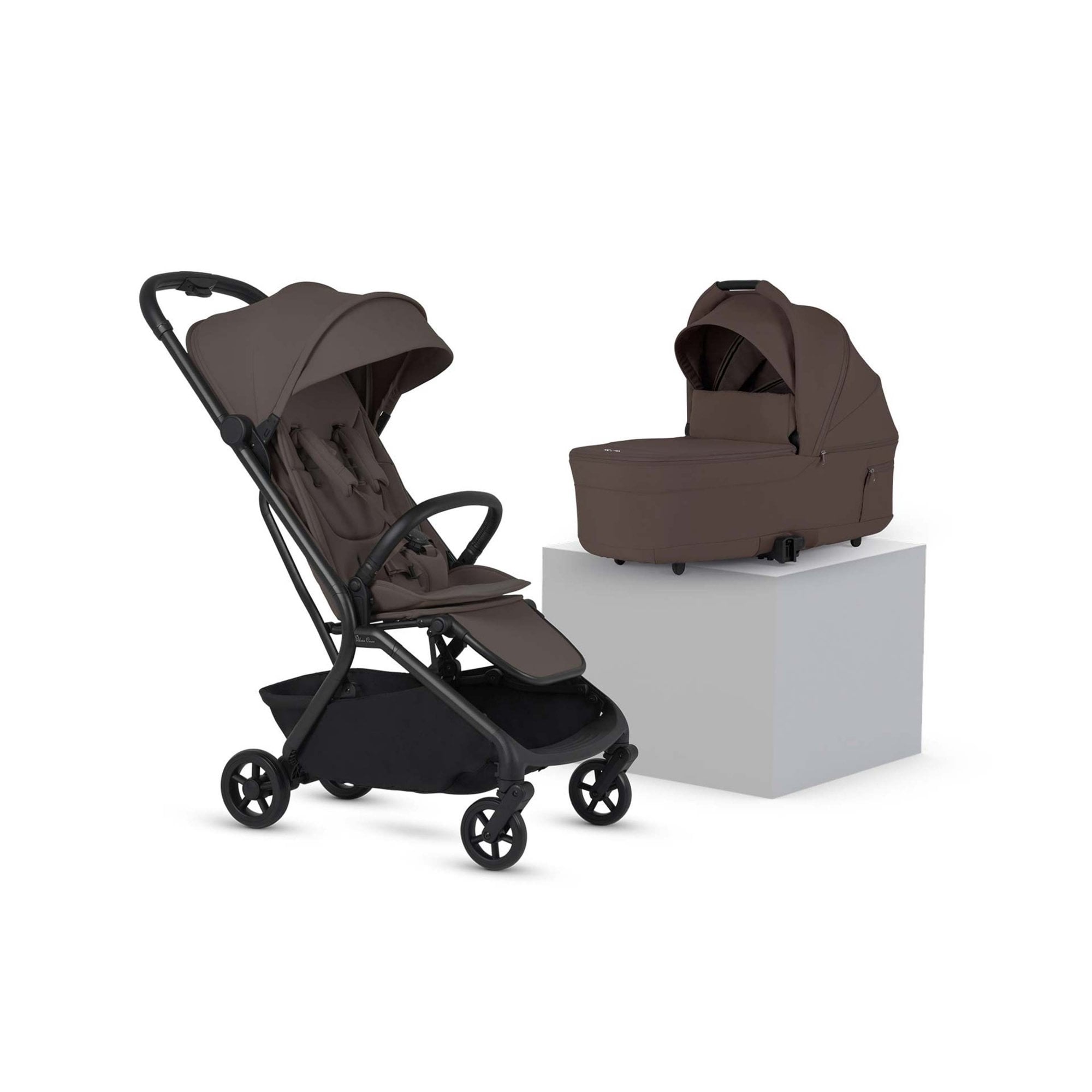 Silver Cross Nia Stroller & Carrycot Chocolate