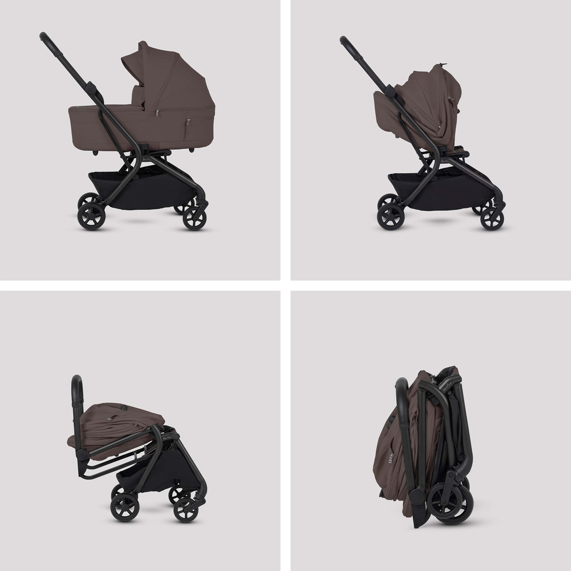 Silver Cross Nia Stroller & Carrycot Chocolate