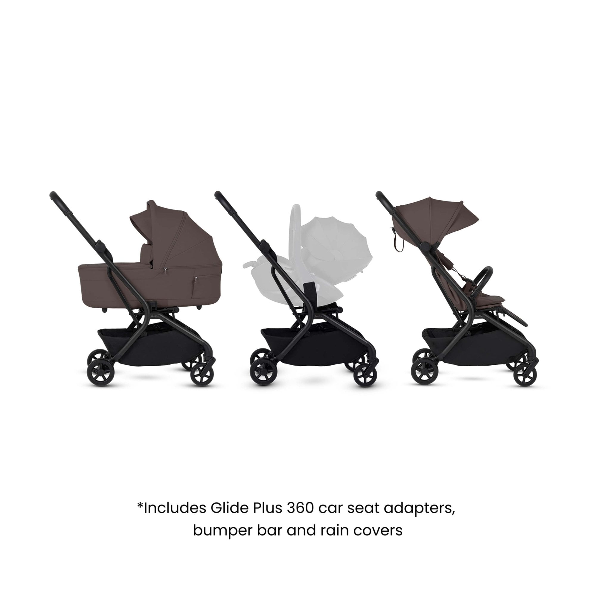 Silver Cross Nia Stroller & Carrycot Chocolate
