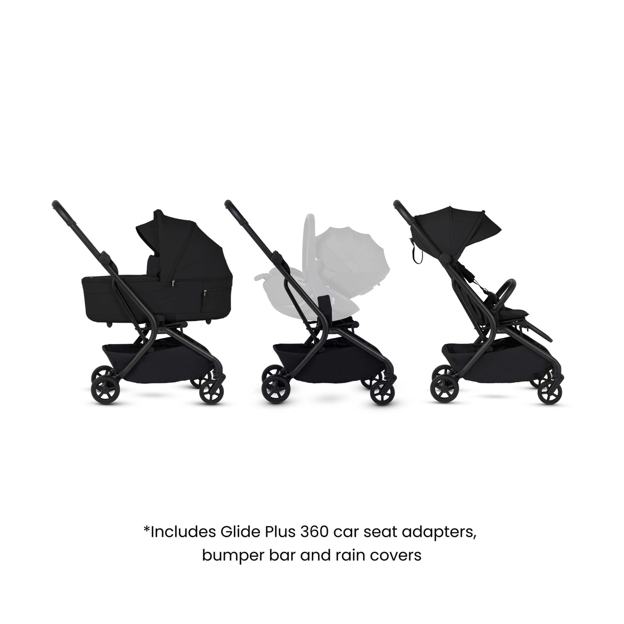 Silver Cross Nia Stroller & Carrycot Onyx