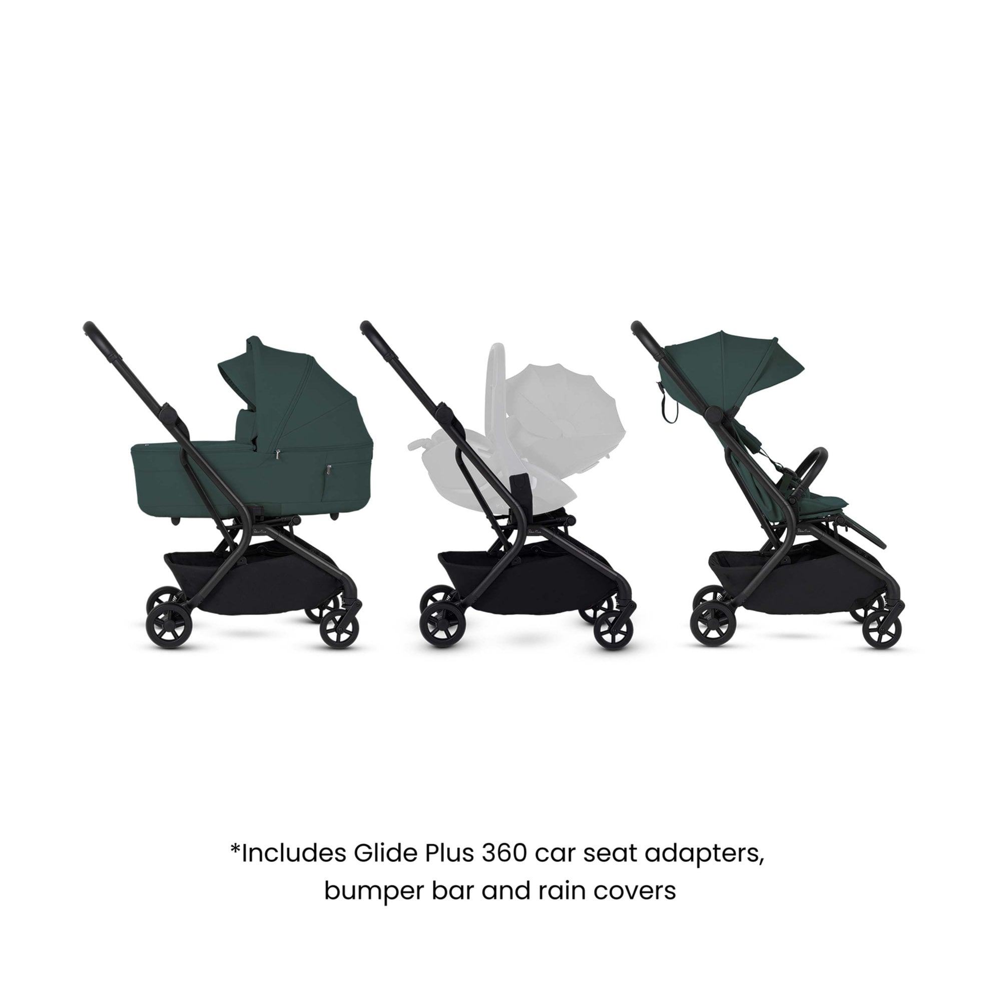 Silver Cross Nia Stroller & Carrycot Conifer