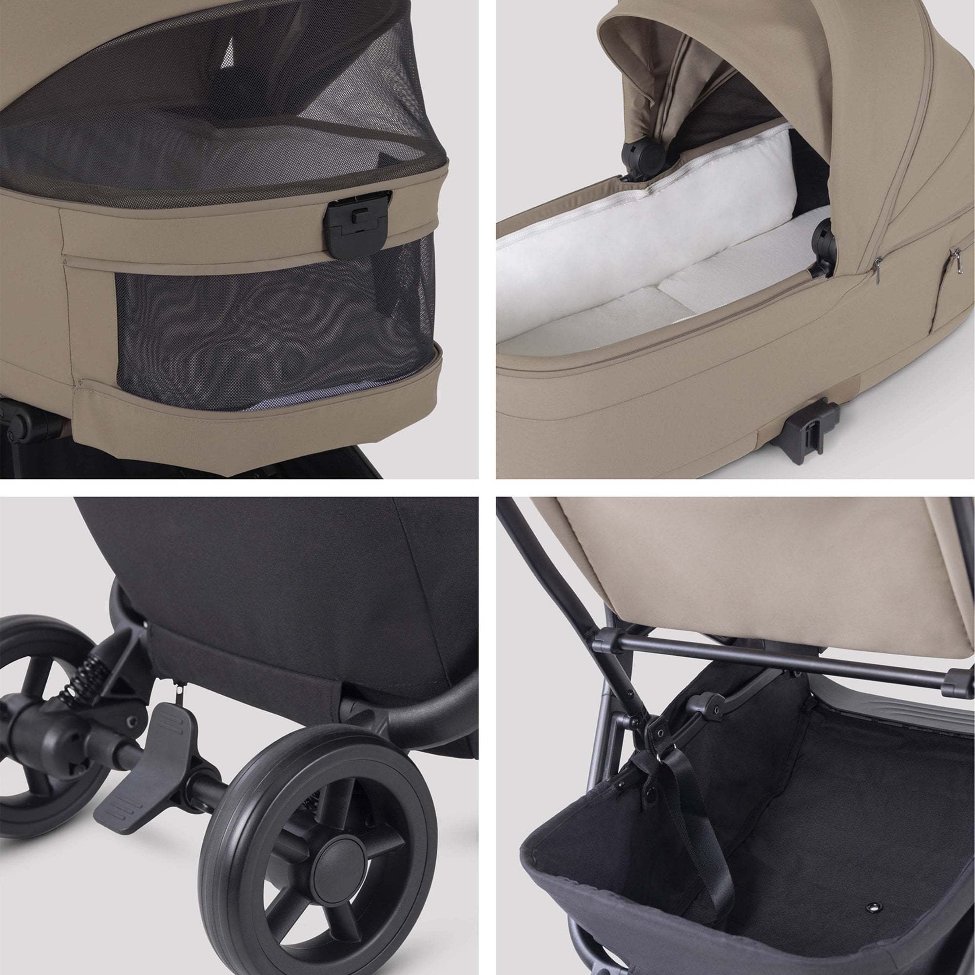 Silver Cross Nia Travel System & Accessory Pack Champagne