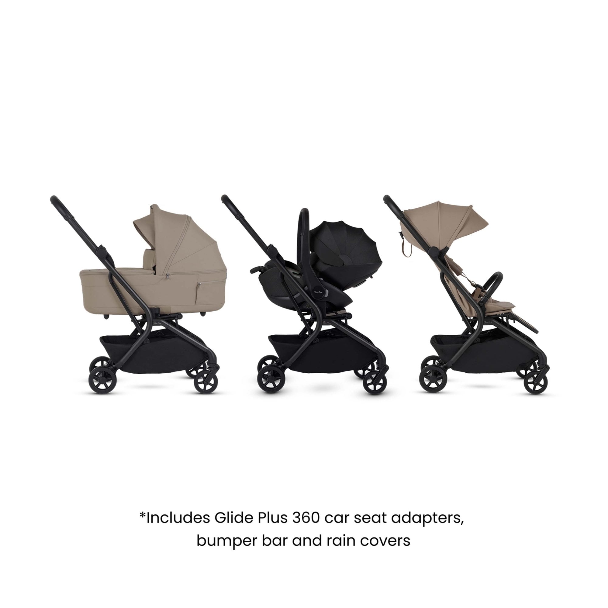 Silver Cross Nia Travel System & Accessory Pack Champagne