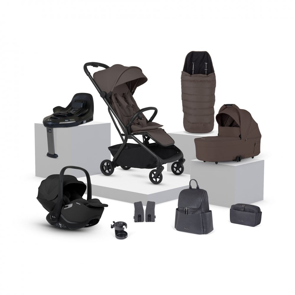 Silver Cross Nia Travel System & Accessory Pack Chocolate
