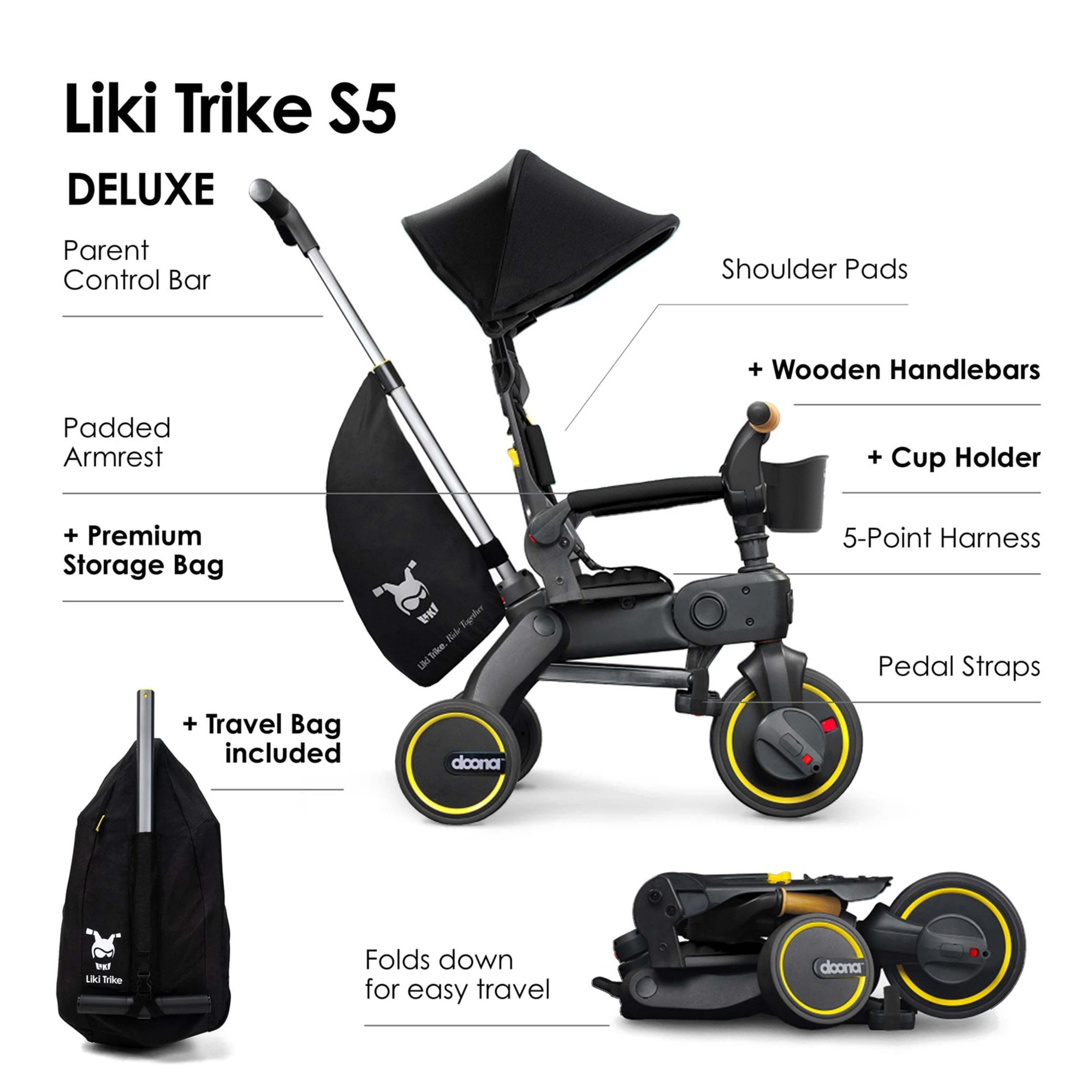 Doona Liki S5 Trike Nitro Black