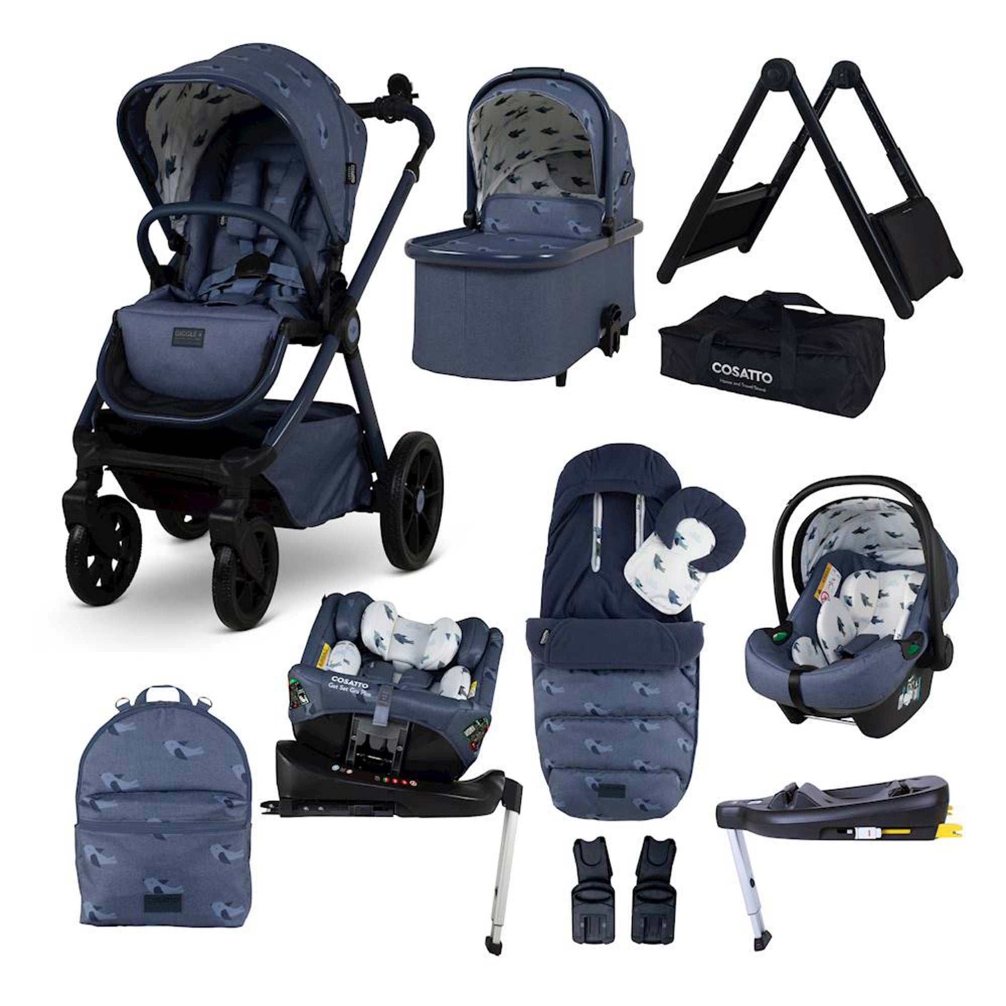 Cosatto Giggle 4 Special Edition Everything Home and Travel Bundle Skylark