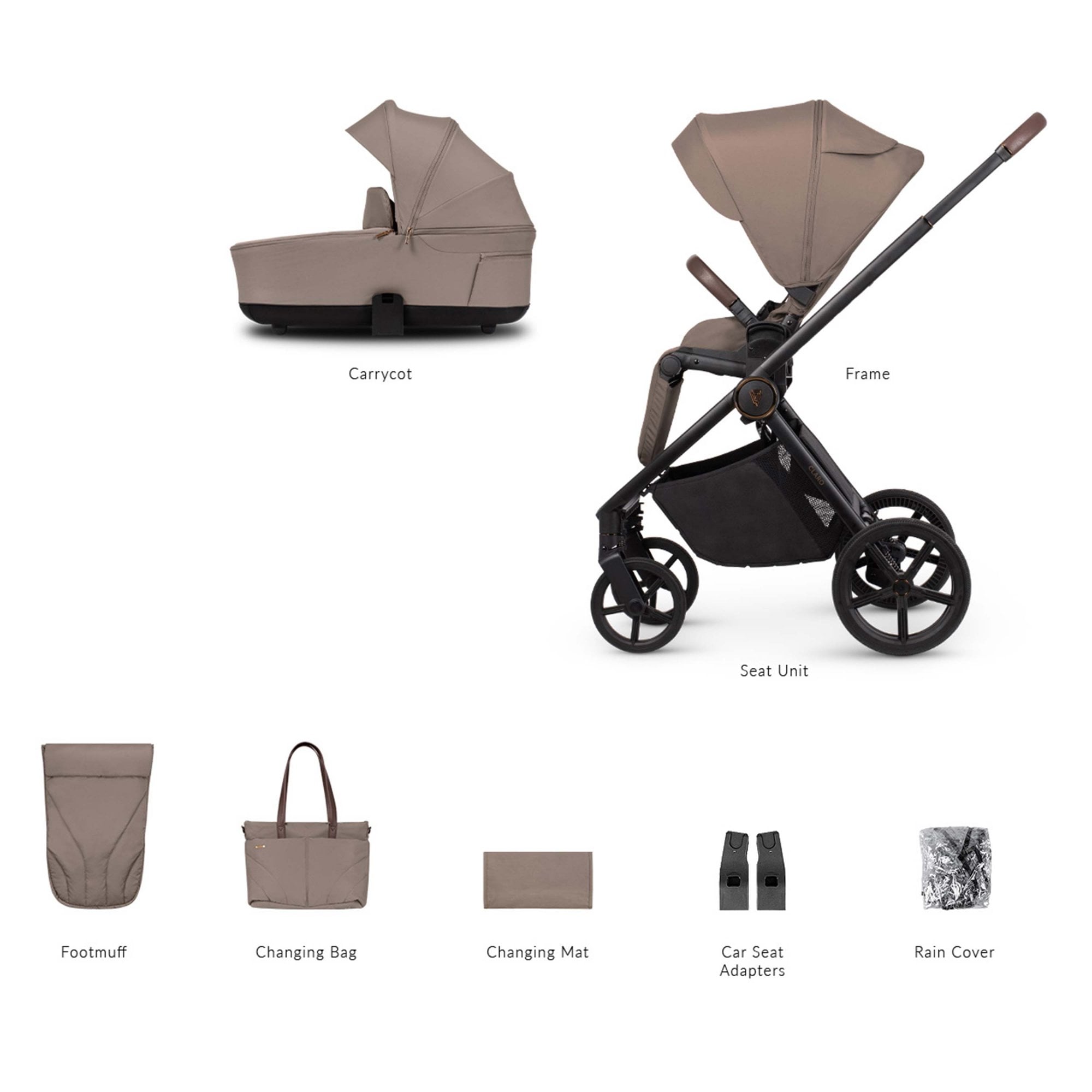 Venicci Claro 2in1 Pram Almond