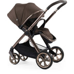 Oyster 4 Seat Unit in Chocolate Velvet on Bronze chassis