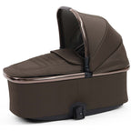 Oyster 4 carrycot in Chocolate Velvet on a white background