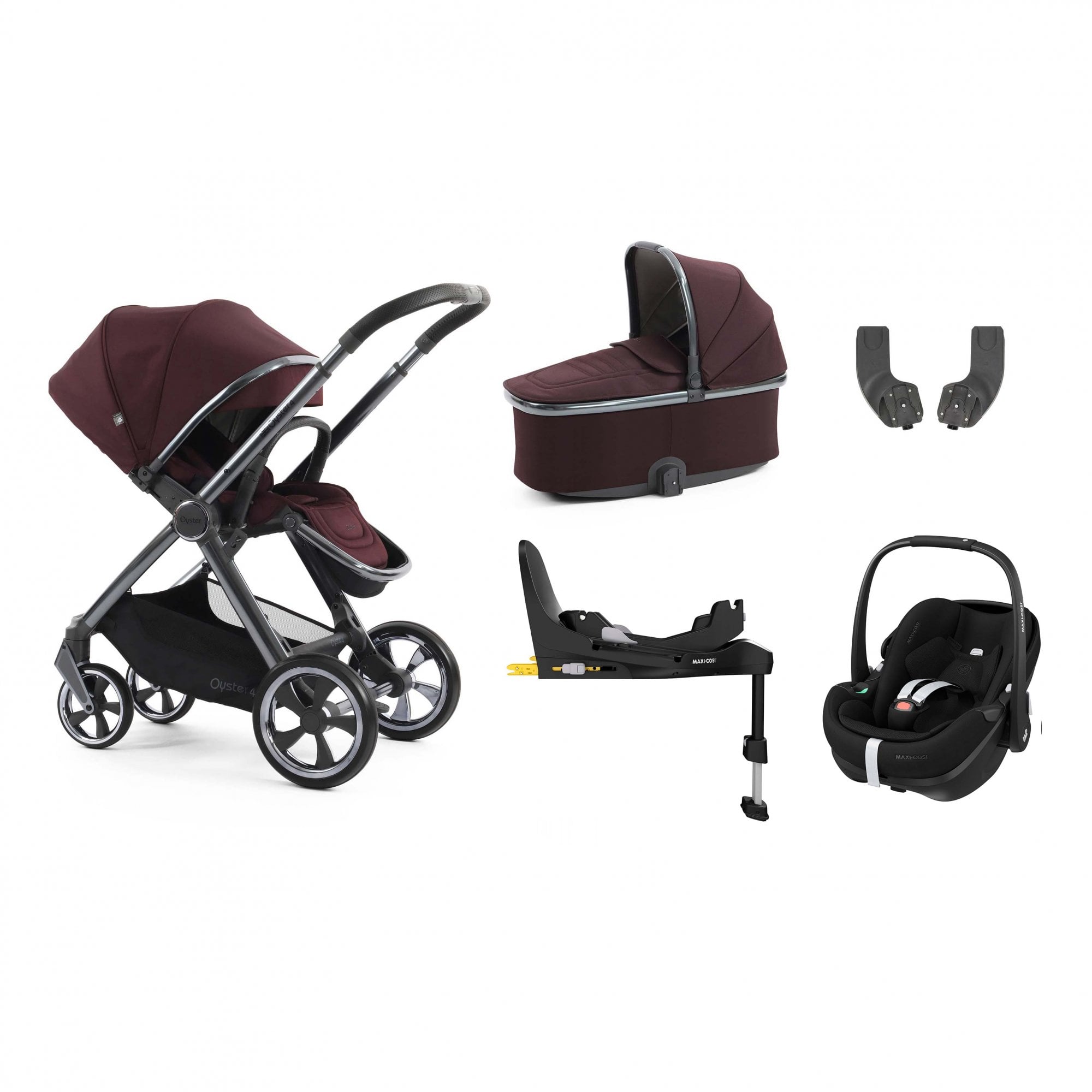 Oyster 4 Essential Bundle Mulberry + Pebble 360 Pro 2 Car Seat