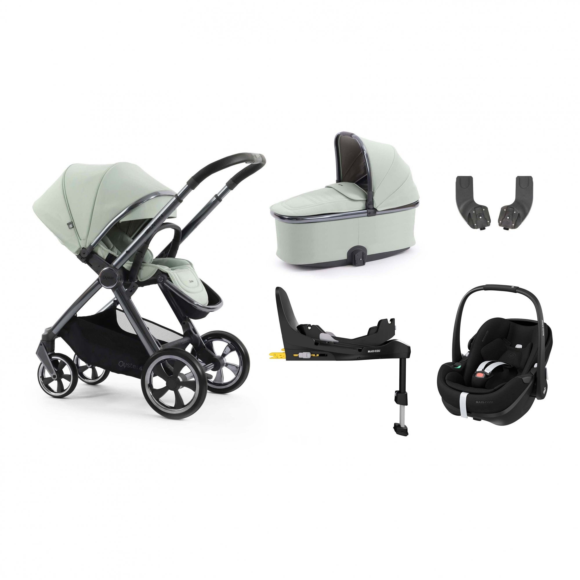 Oyster 4 Essential Bundle Pistachio + Pebble 360 Pro 2 Car Seat
