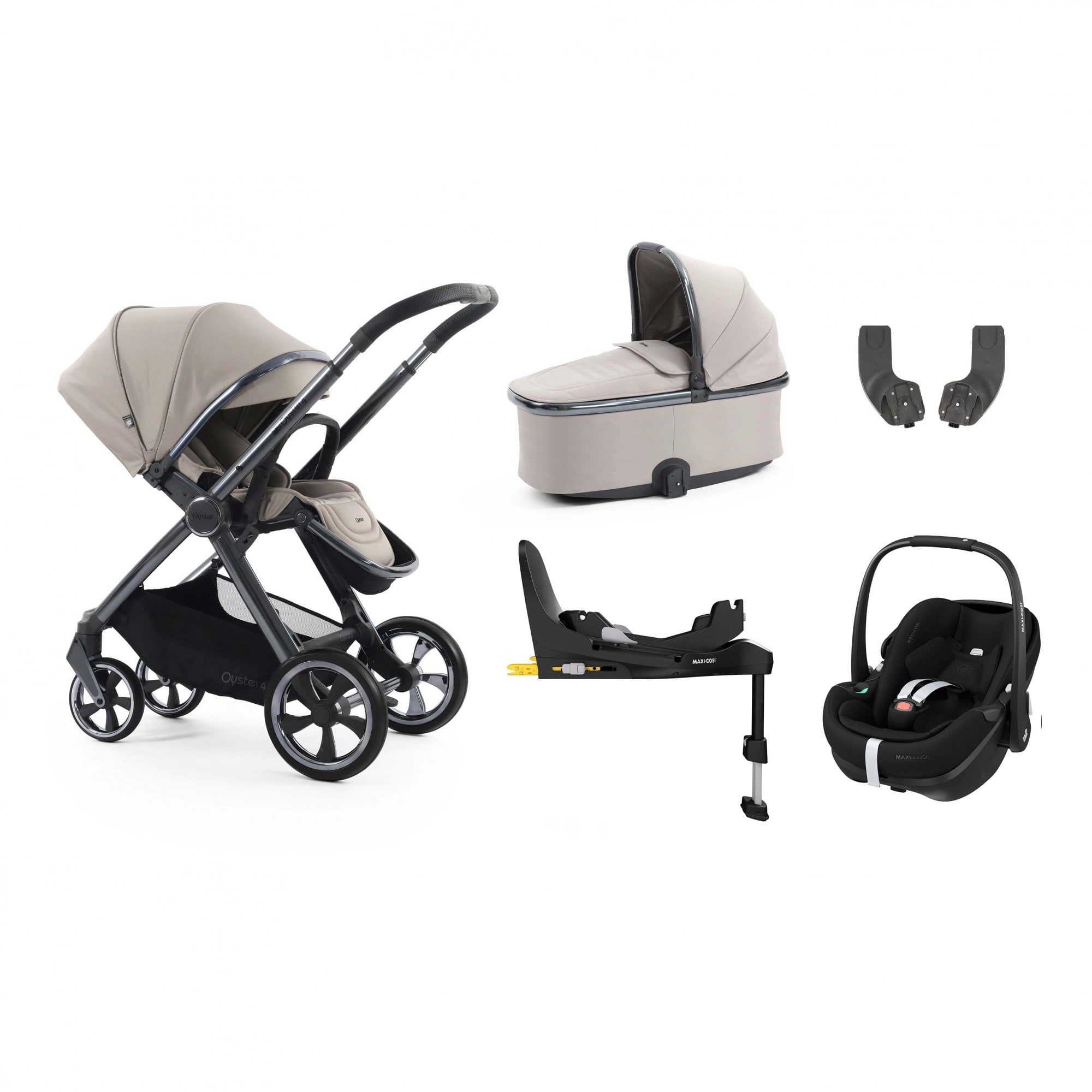 Oyster 4 Essential Bundle Stone + Pebble 360 Pro 2 Car Seat