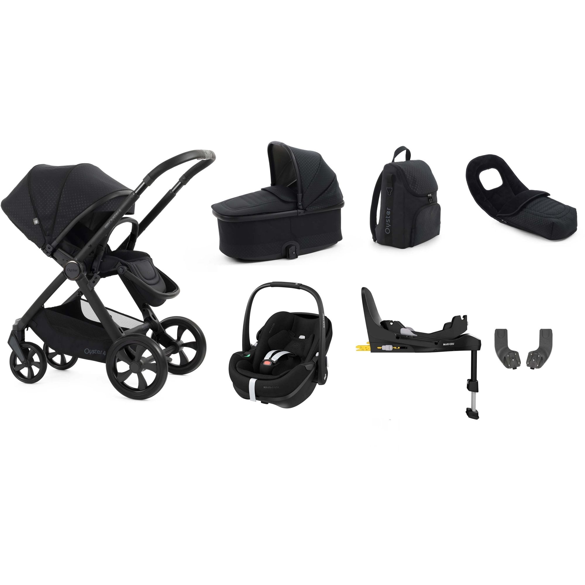 Oyster 4 Luxury Bundle Raven + Pebble 360 Pro 2 Car Seat