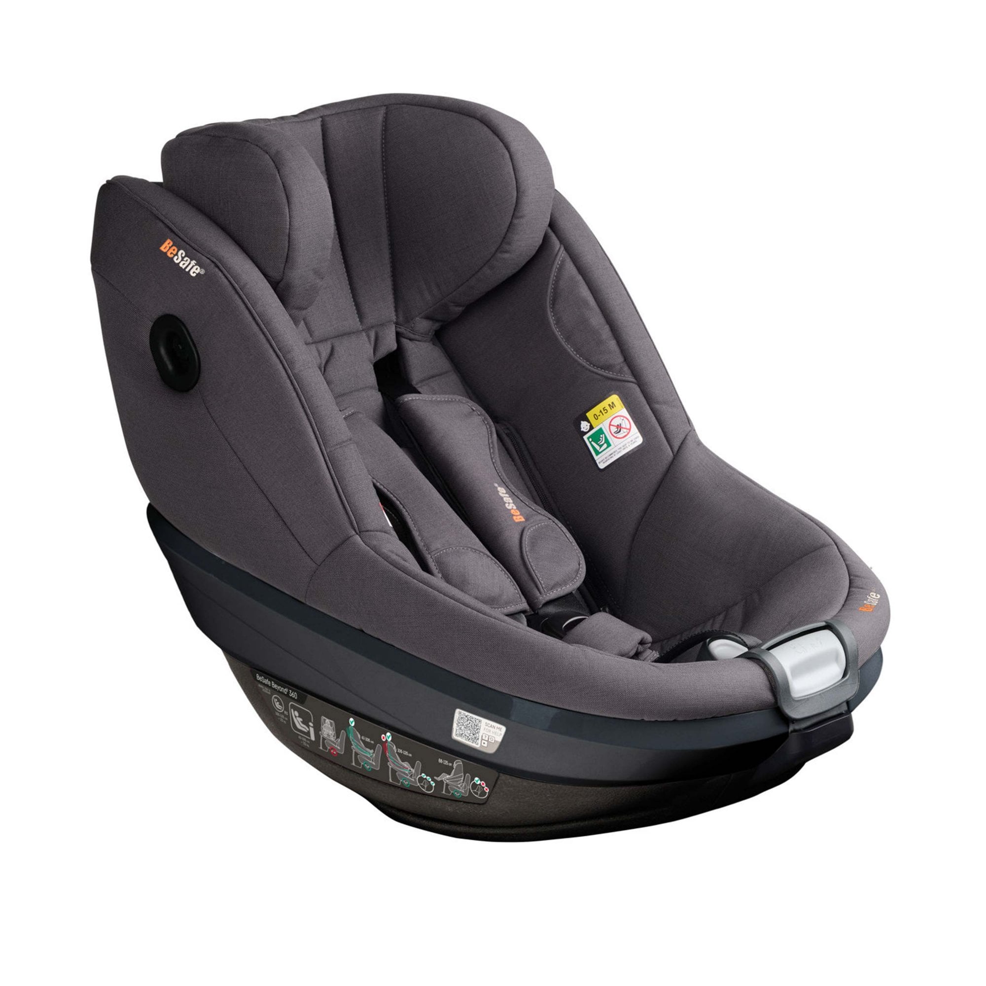 BeSafe Beyond 2 360 Car Seat Dark Grey Melange