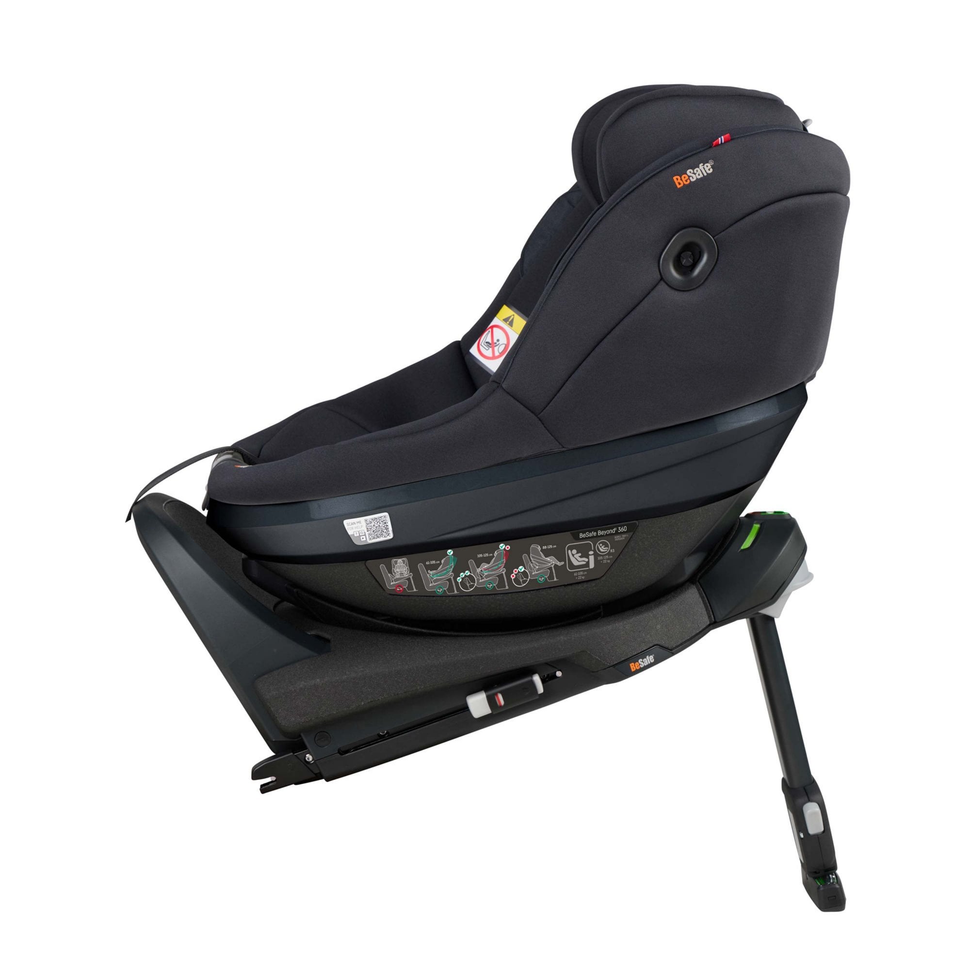 BeSafe Beyond 2 360 Car Seat & Base Black SoftBreeze
