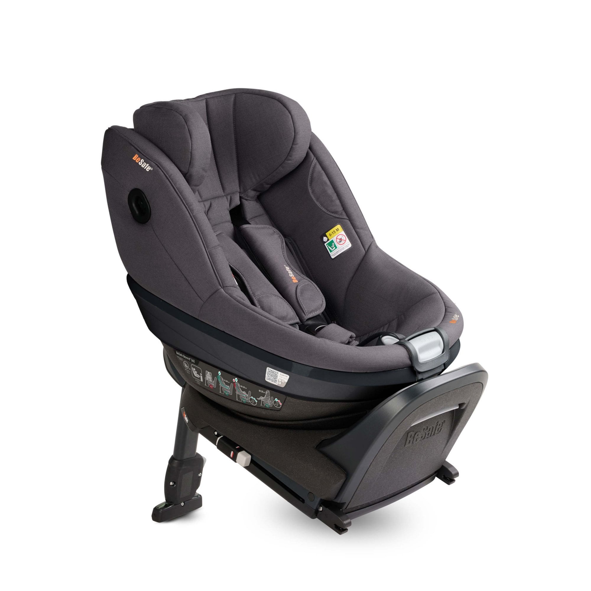 BeSafe Beyond 2 360 Car Seat & Base Dark Grey Melange